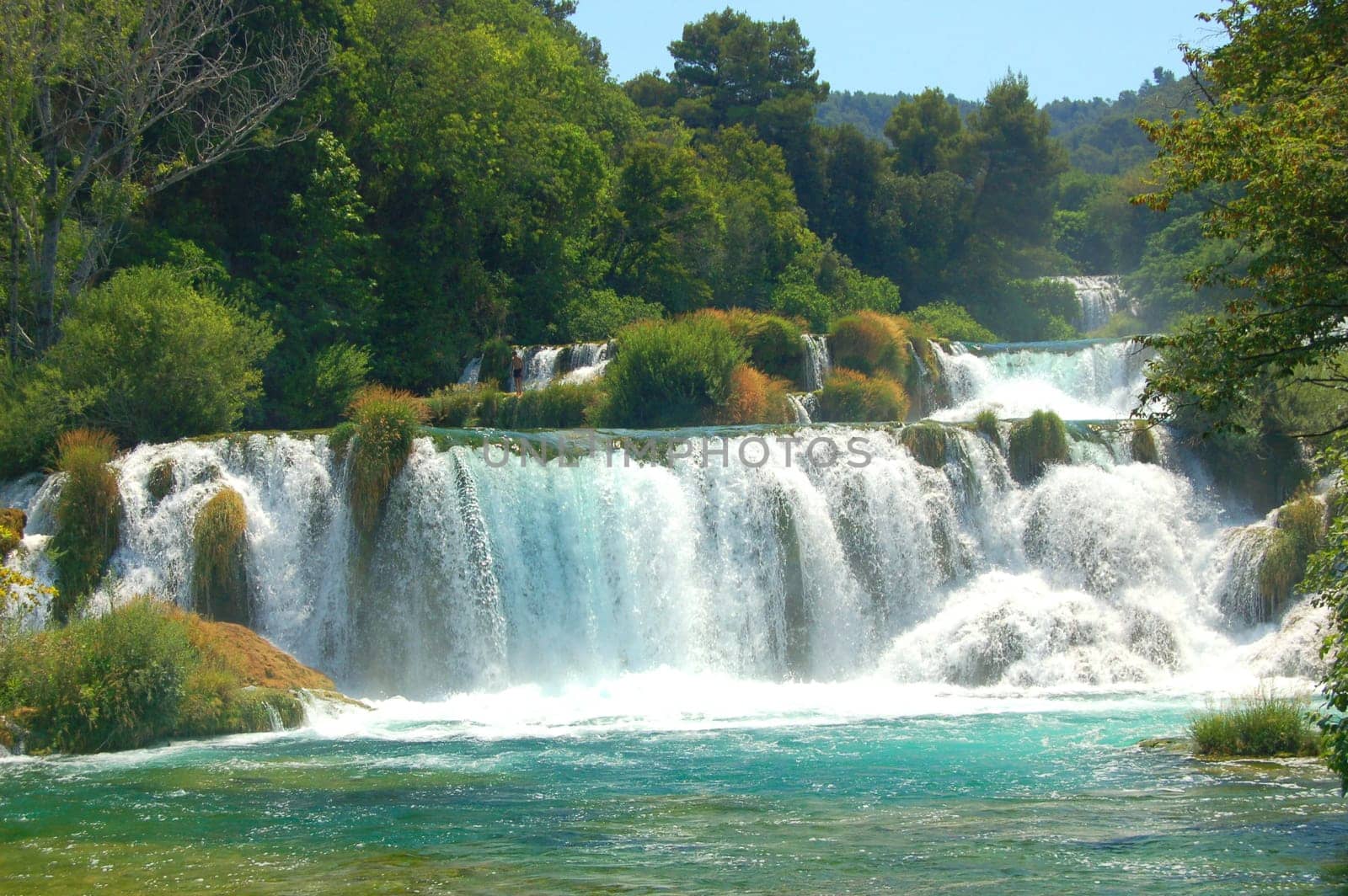 Waterfalls in Krka National Park in Croatia
