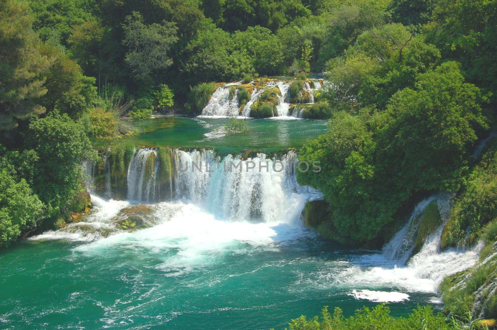 Waterfalls in Krka National Park in Croatia