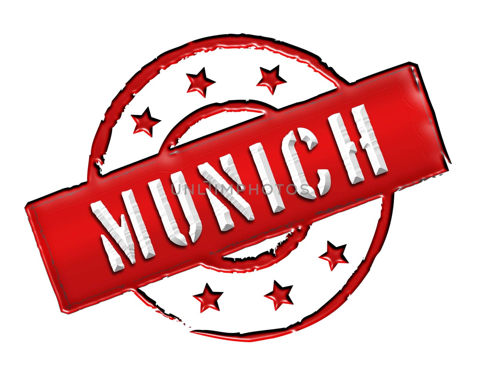 Sign and stamp for your presentation, for websites and many more named München