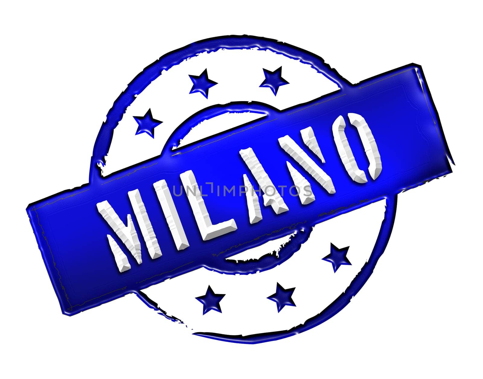 Sign and stamp for your presentation, for websites and many more named Milano