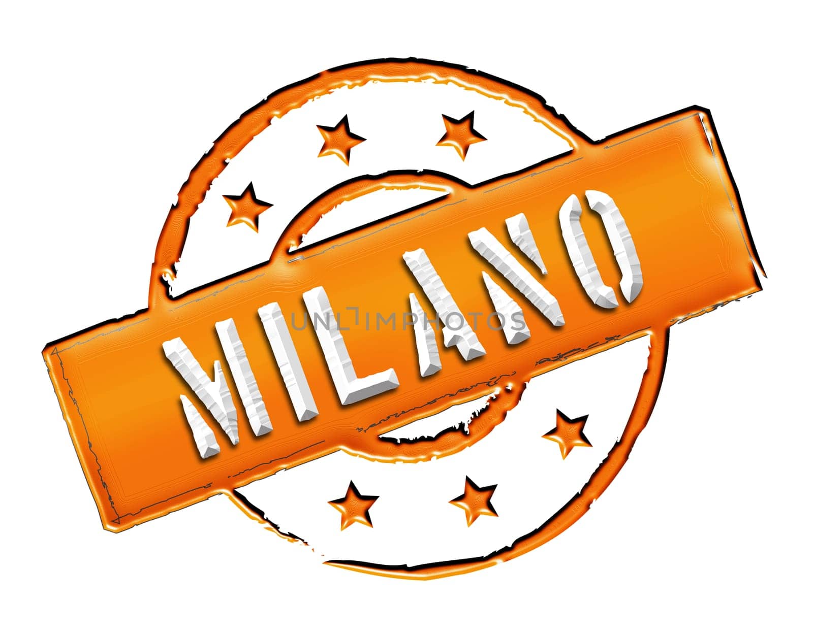 Sign and stamp for your presentation, for websites and many more named Milano