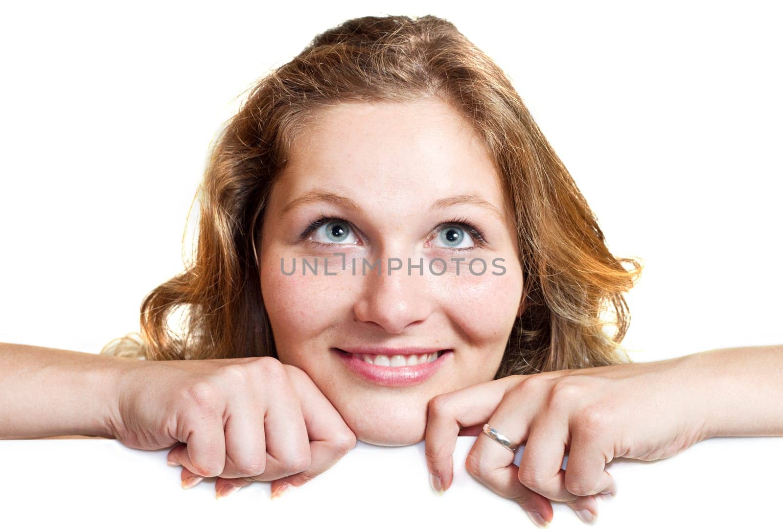 smiling girl isolated on white background