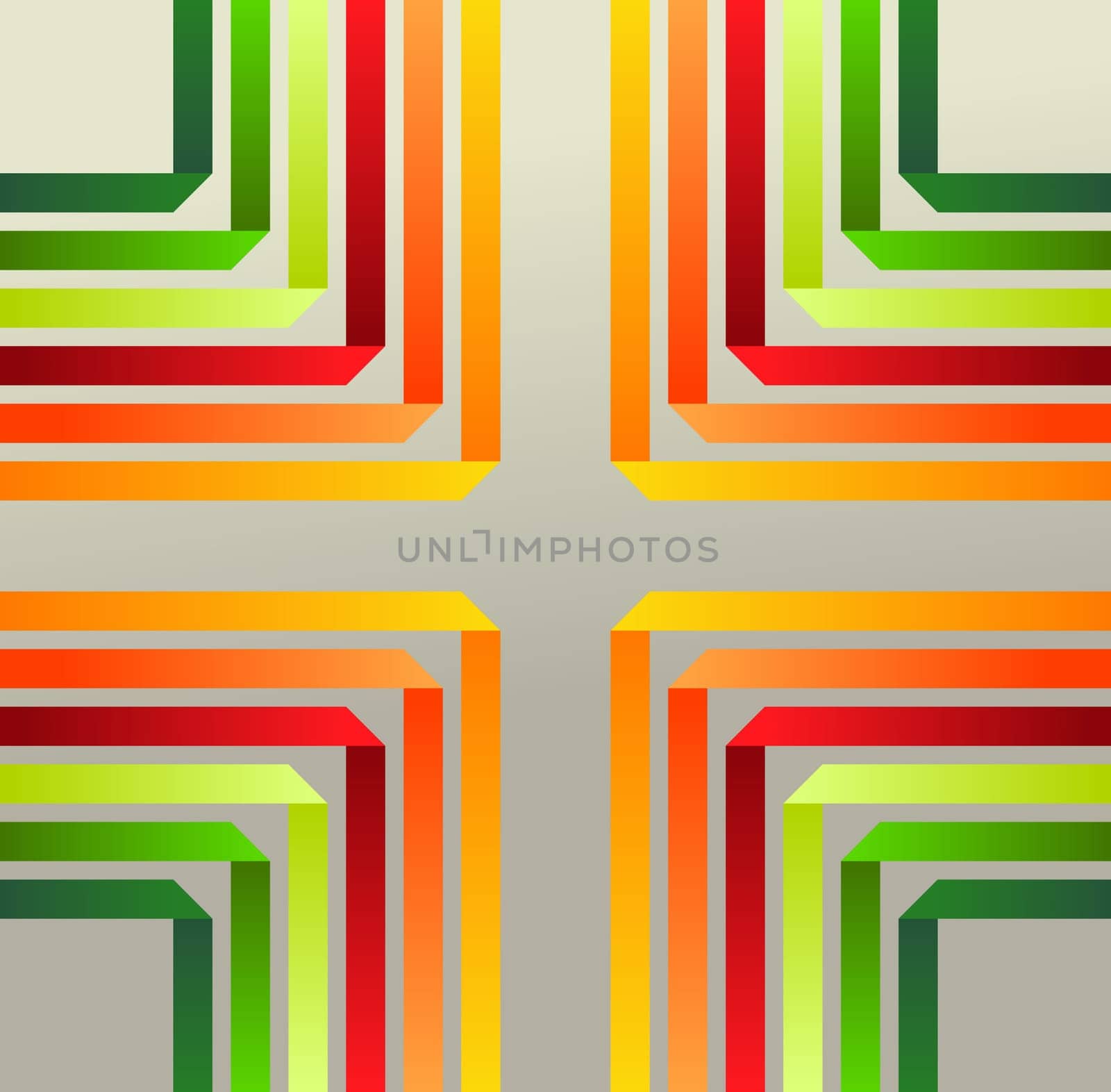 Origami ribbons pattern on gray background. Vector file available.