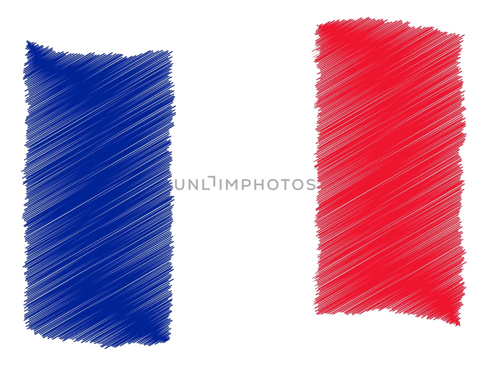France - The beloved country as a symbolic representation as heart - Das geliebte Land als symbolische Darstellung als Herz