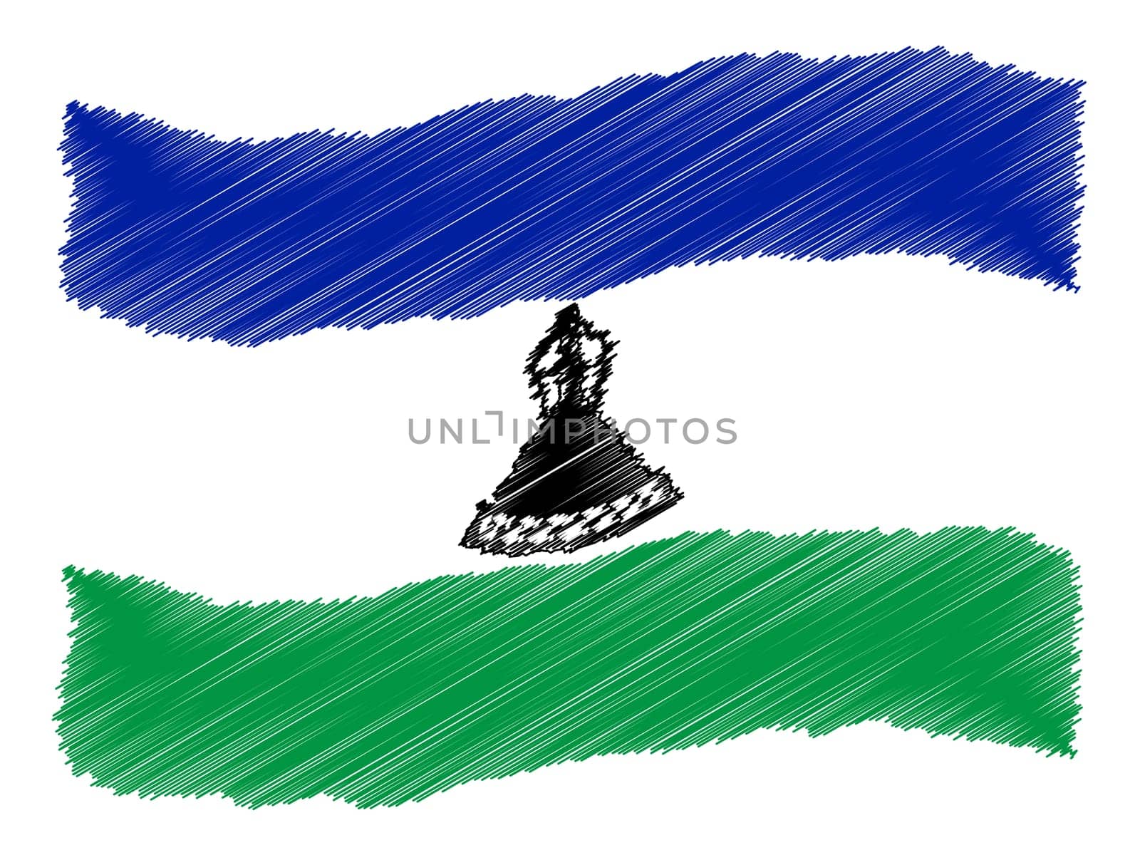Lesotho - The beloved country as a symbolic representation as heart - Das geliebte Land als symbolische Darstellung als Herz