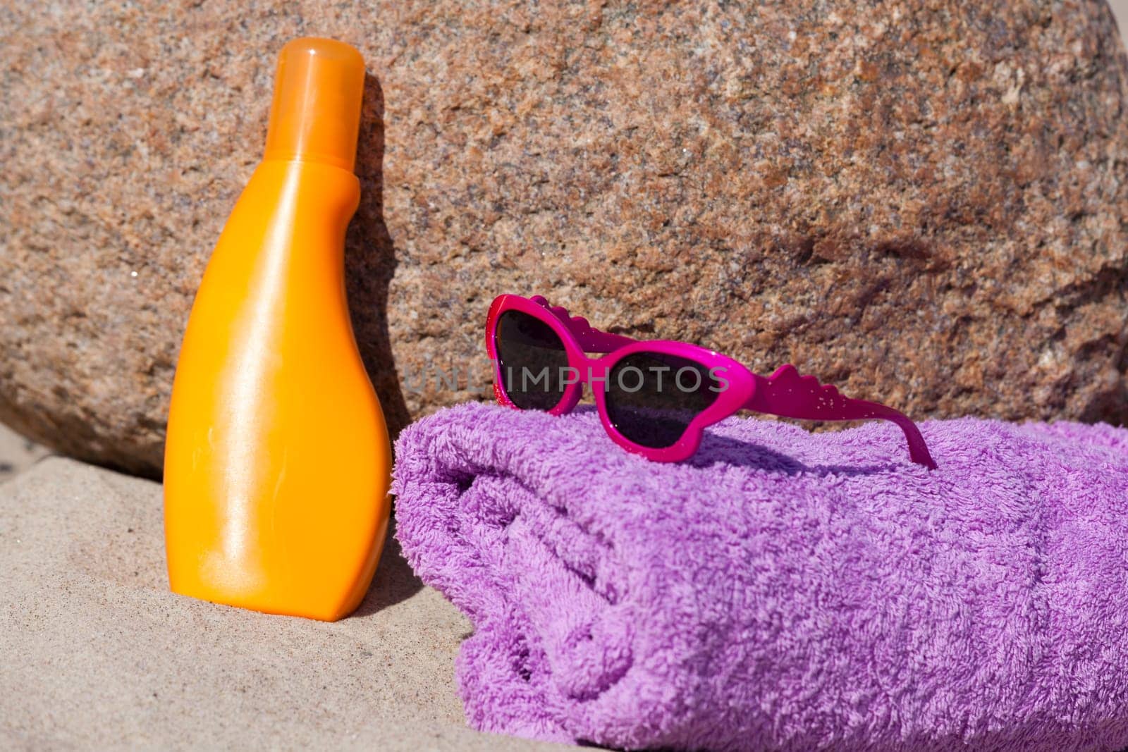 Sunbathing on the beach