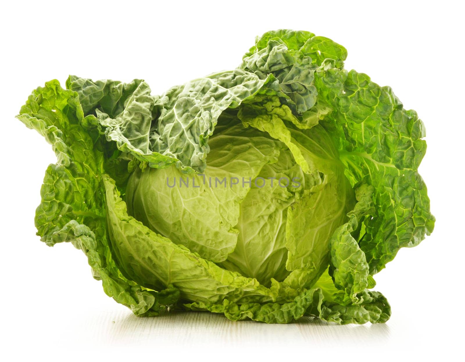 Fresh cabbage isolated on white