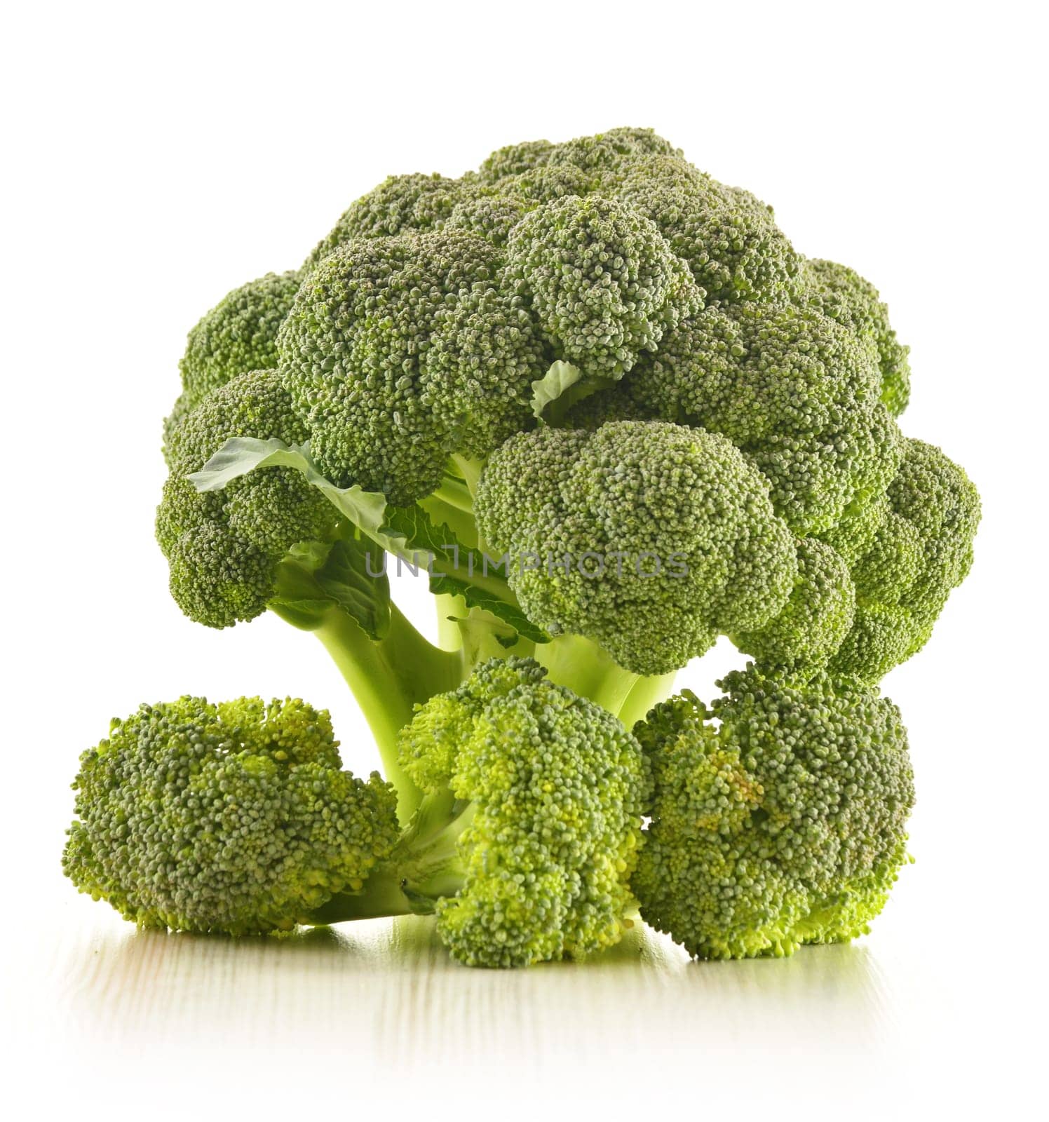 Raw broccoli isolated on white