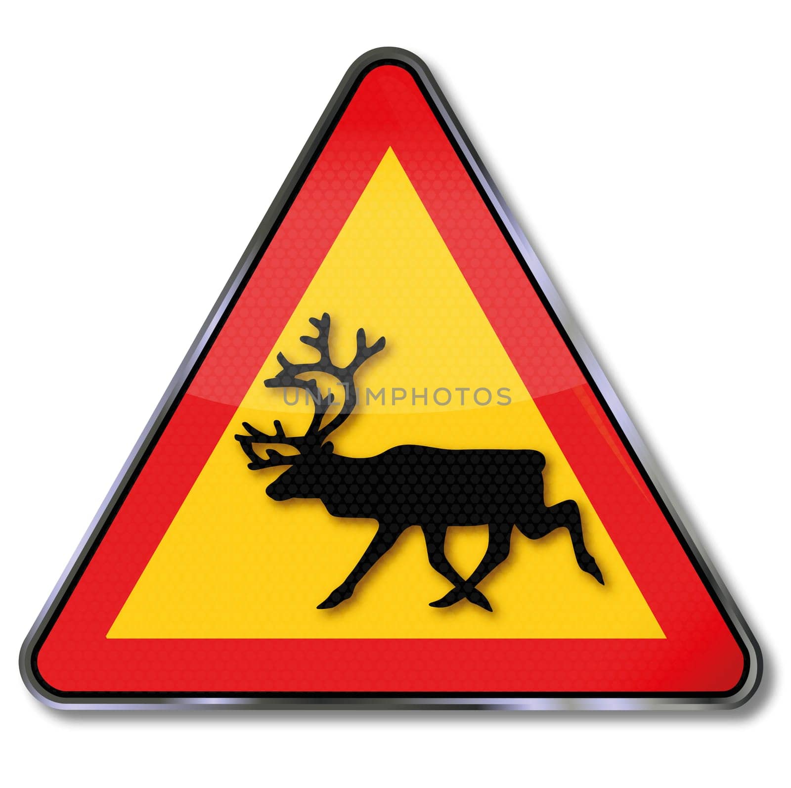 Reindeer Traffic Sign