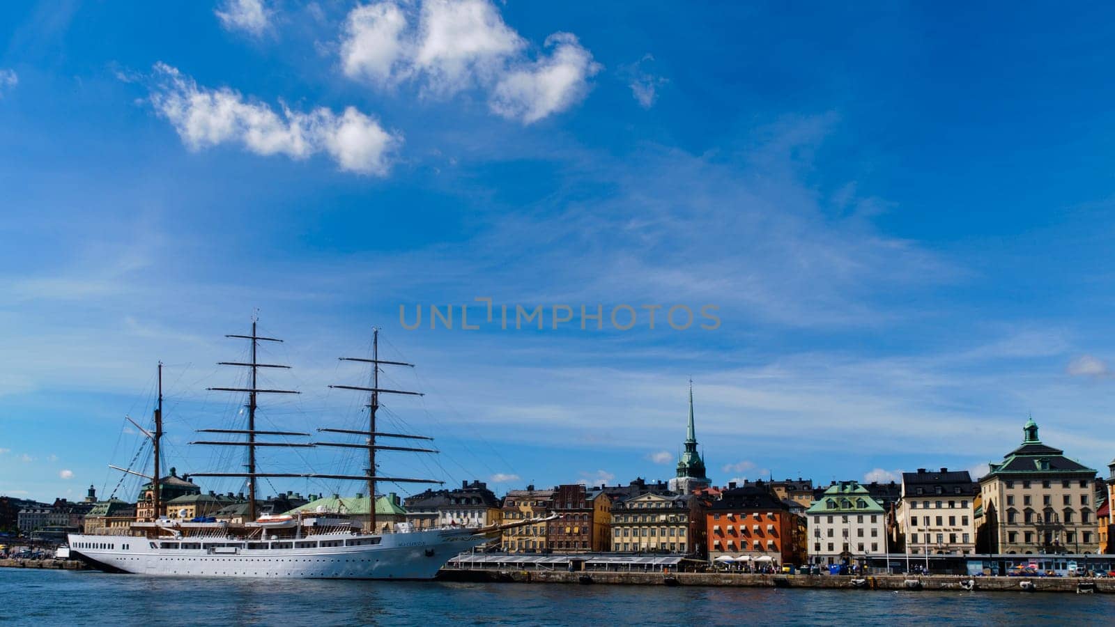 Palaces of Stockholm old town (Gamla stan) facing Lake Malaren waters