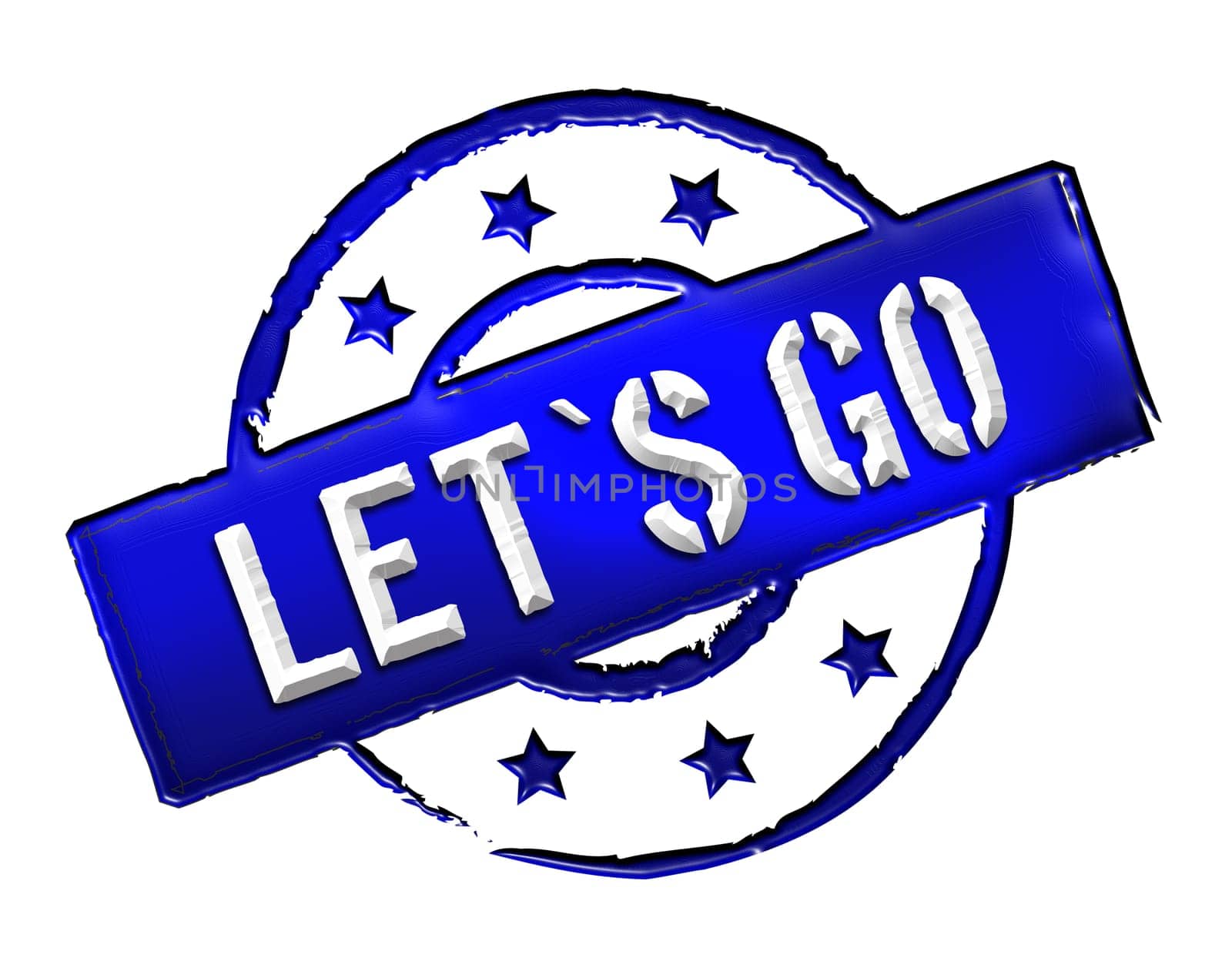 Sign and stamp for your presentation, for websites and many more named Let's go