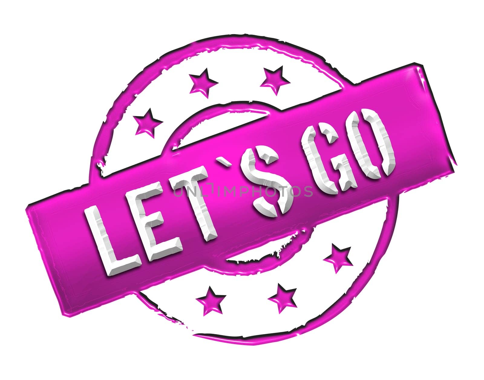 Sign and stamp for your presentation, for websites and many more named Let's go