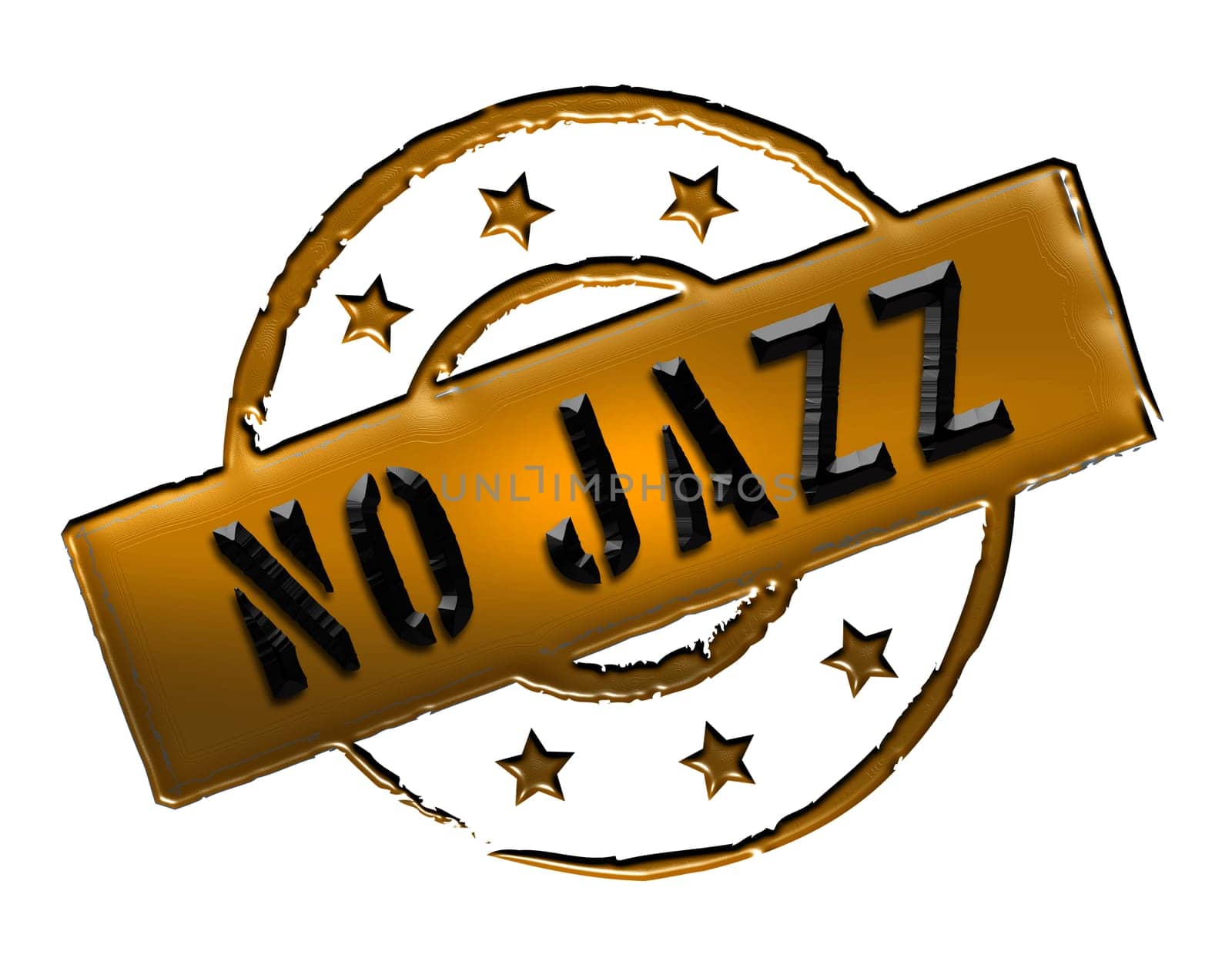 Sign and stamp for your presentation, for websites and many more named No Jazz