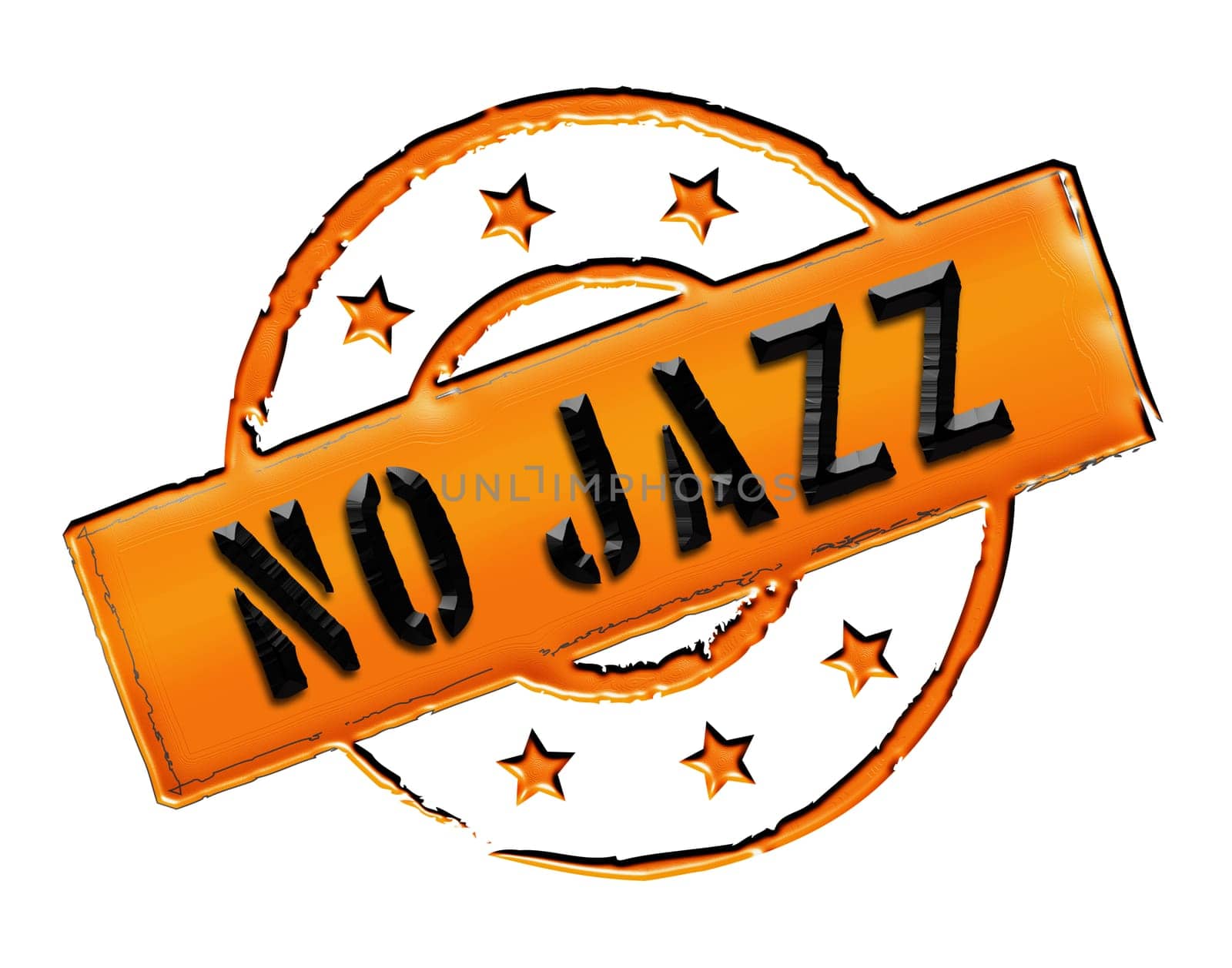 Sign and stamp for your presentation, for websites and many more named No Jazz