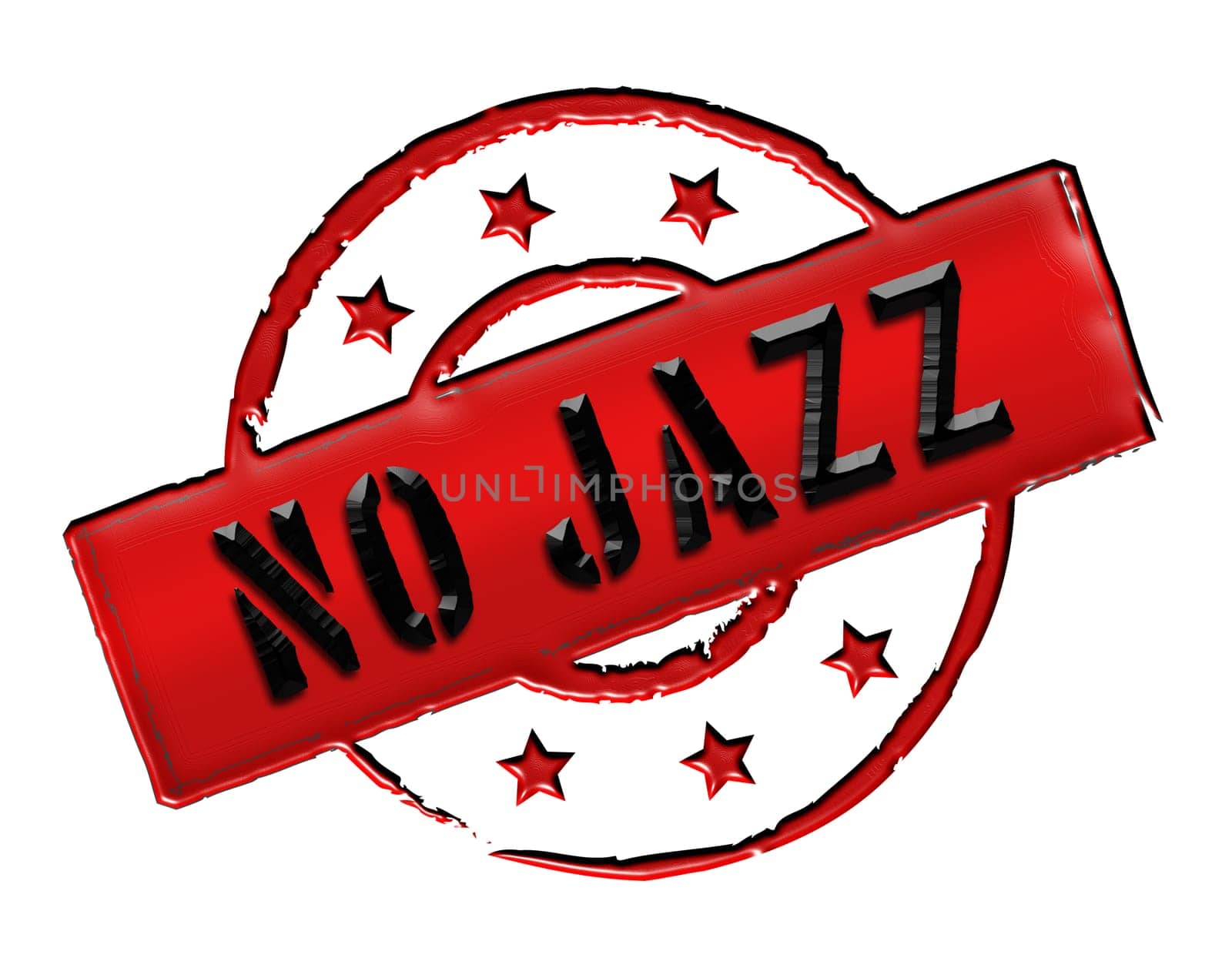 Sign and stamp for your presentation, for websites and many more named No Jazz