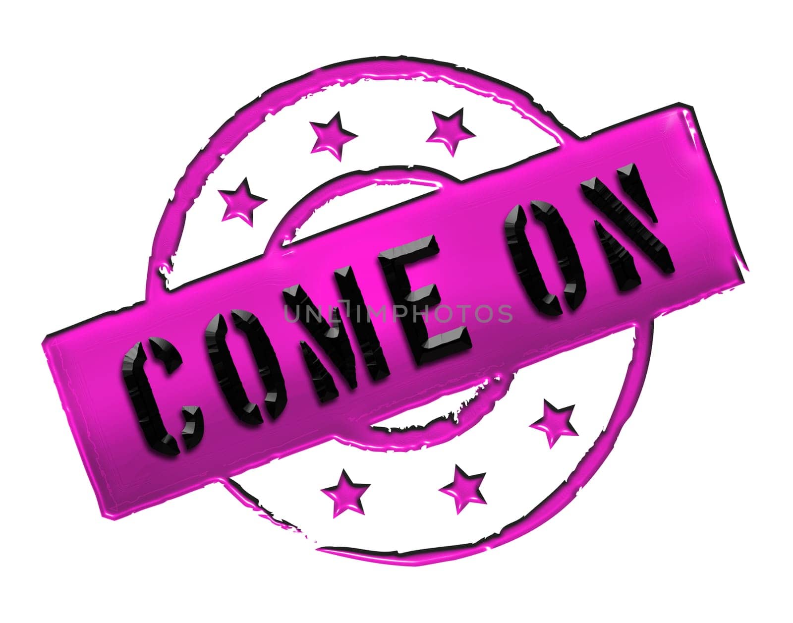 Sign and stamp for your presentation, for websites and many more named Come on