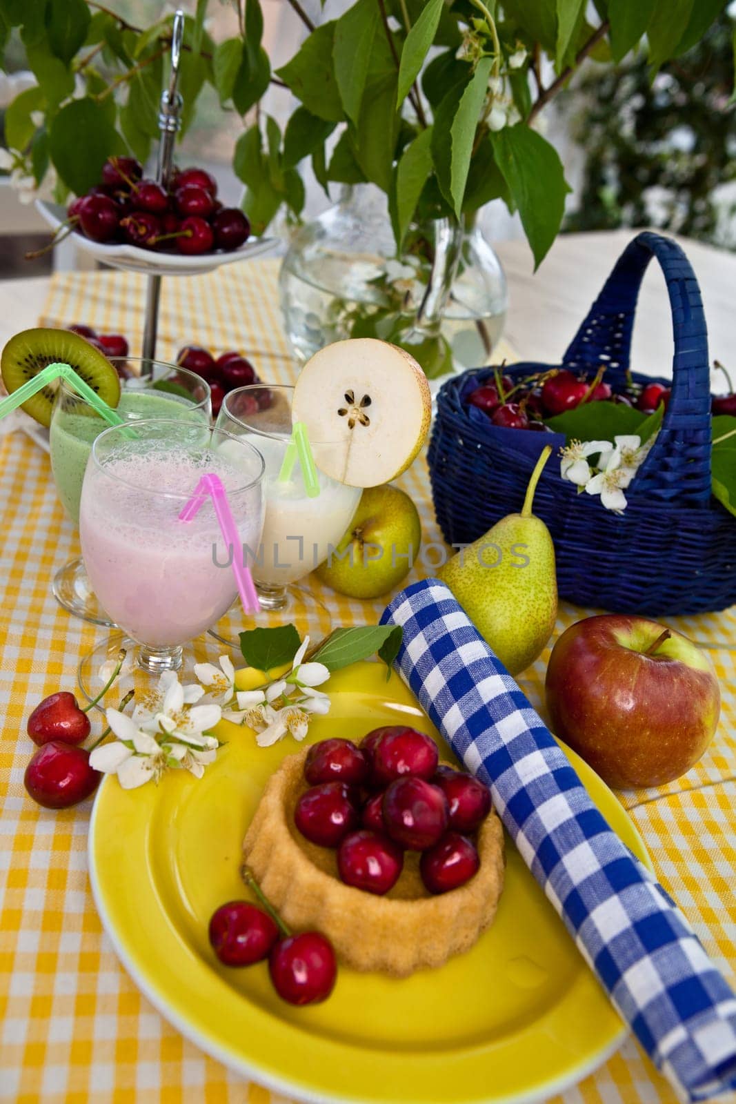 Fresh milkshakes and cherry pie