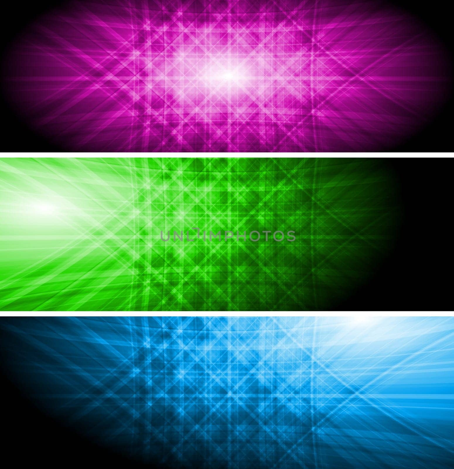 Set of abstract colorful banners. Eps 10 vector