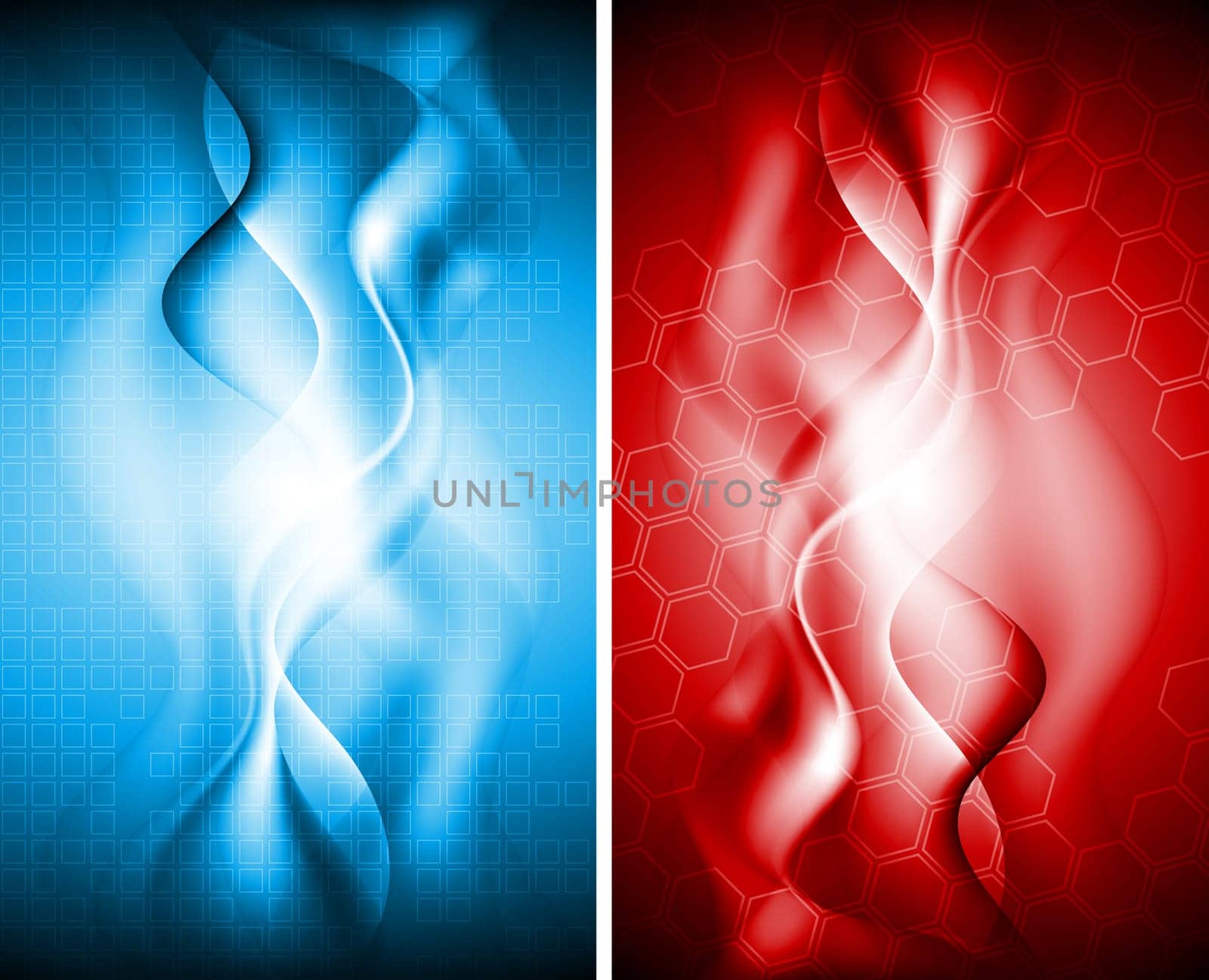 Two vertical tech banners. Eps 10 vector