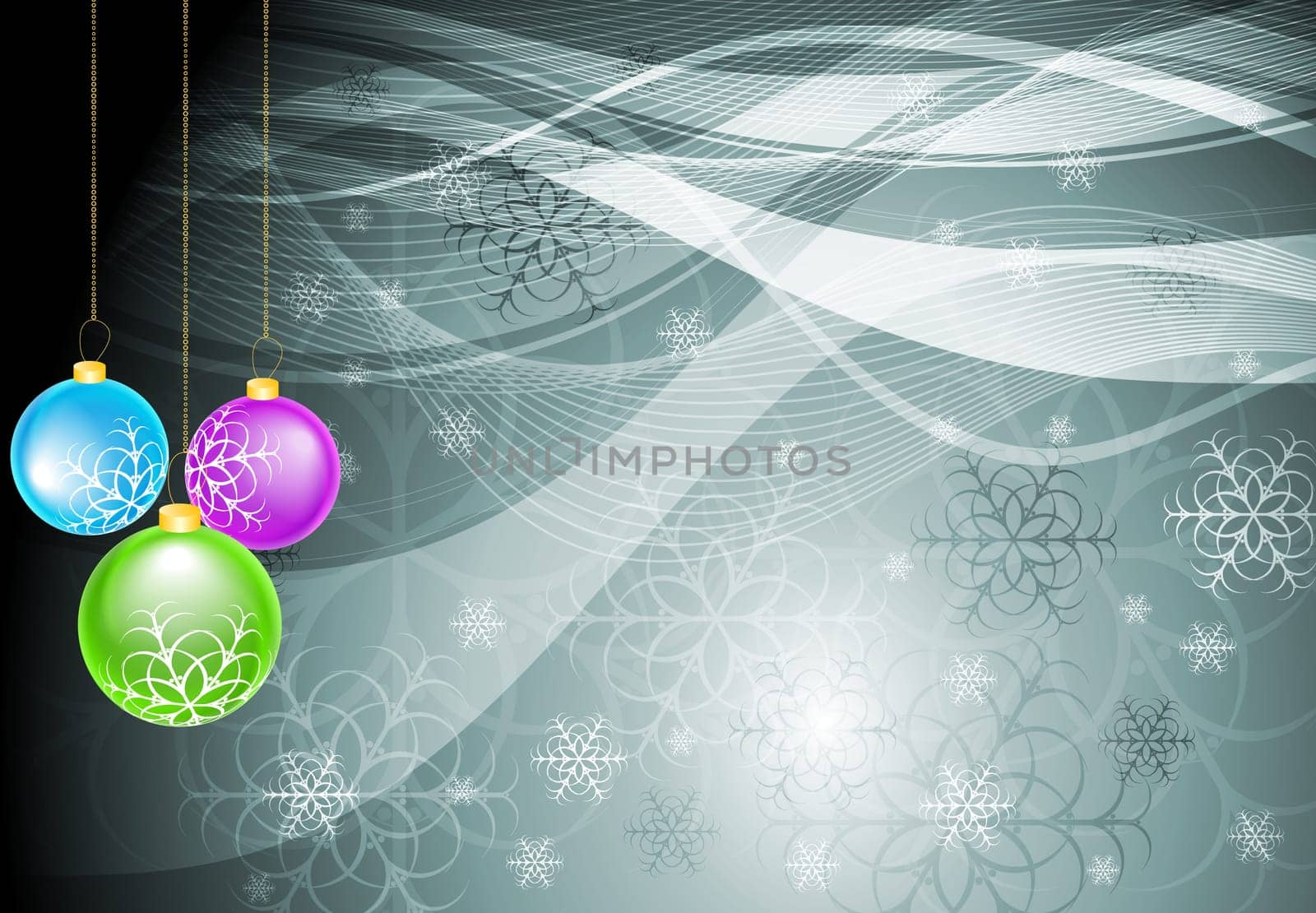 Abstract background with Christmas tree balls. Vector eps 10