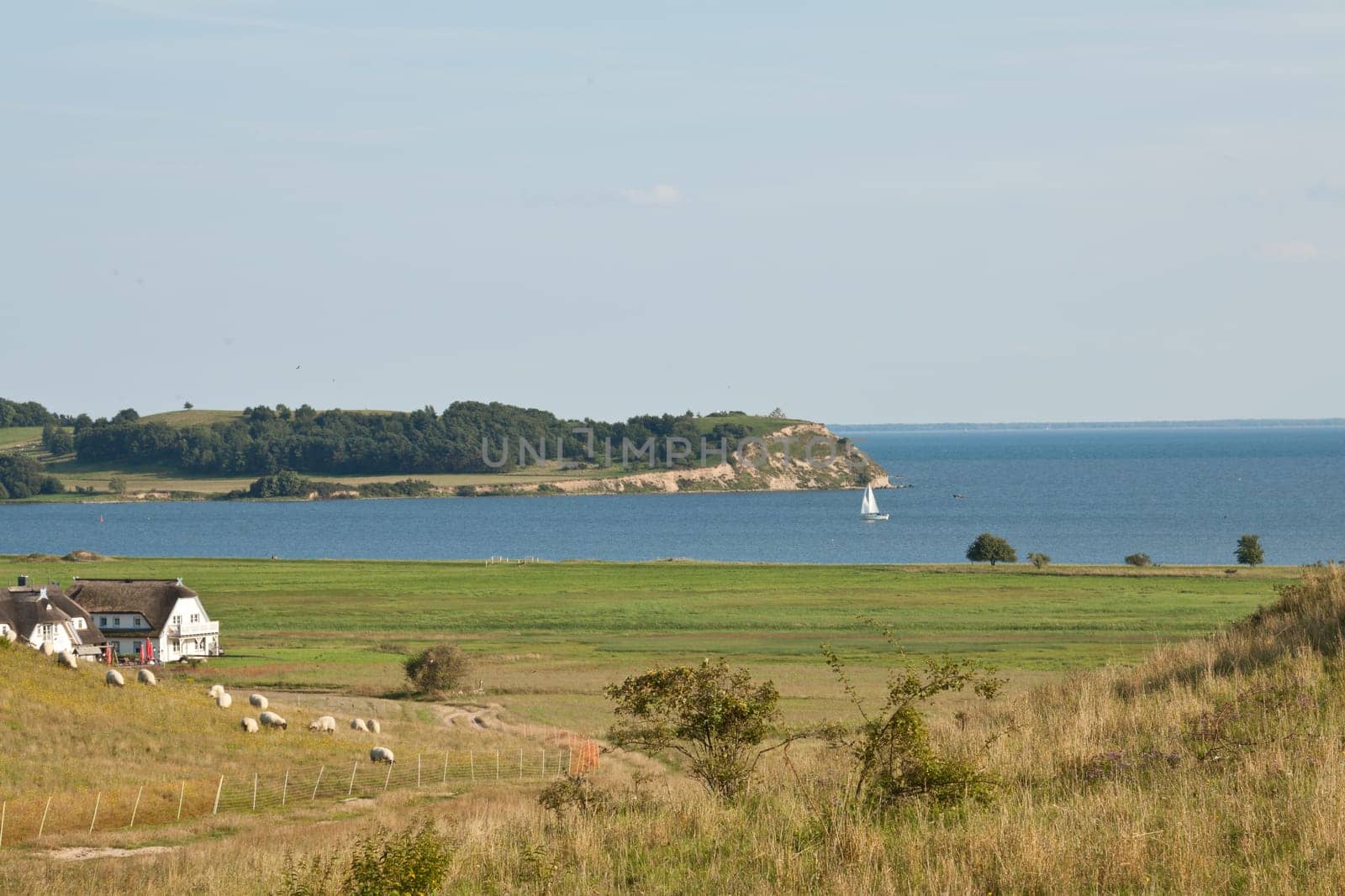View of a bay near Zicker on the Baltic Sea