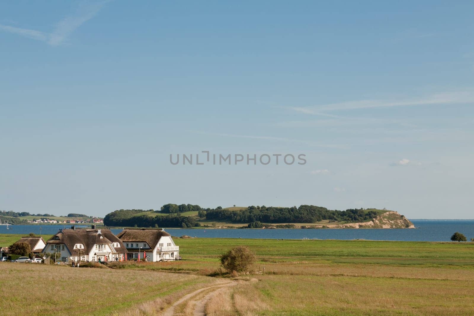 Houses on the shore of the Baltic Sea near Zicker