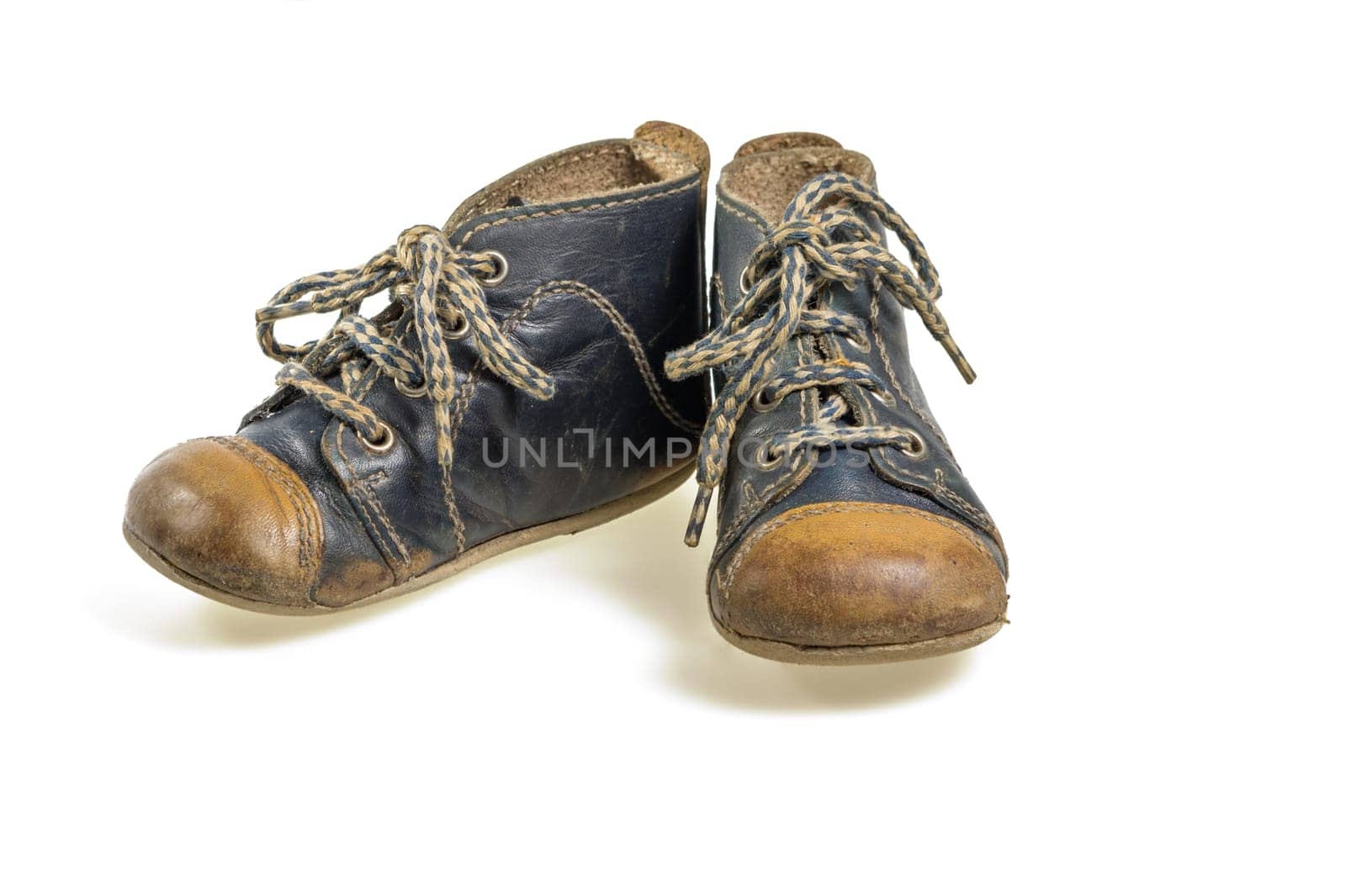 Blue Leather Baby Shoes