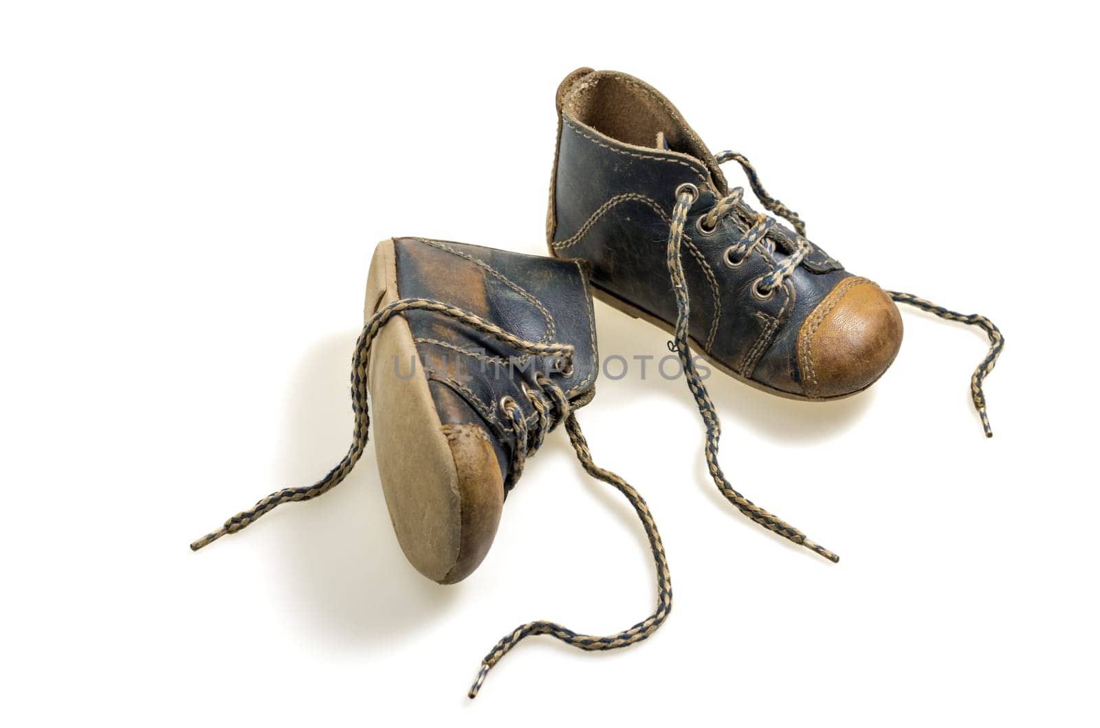 Blue Leather Baby Shoes
