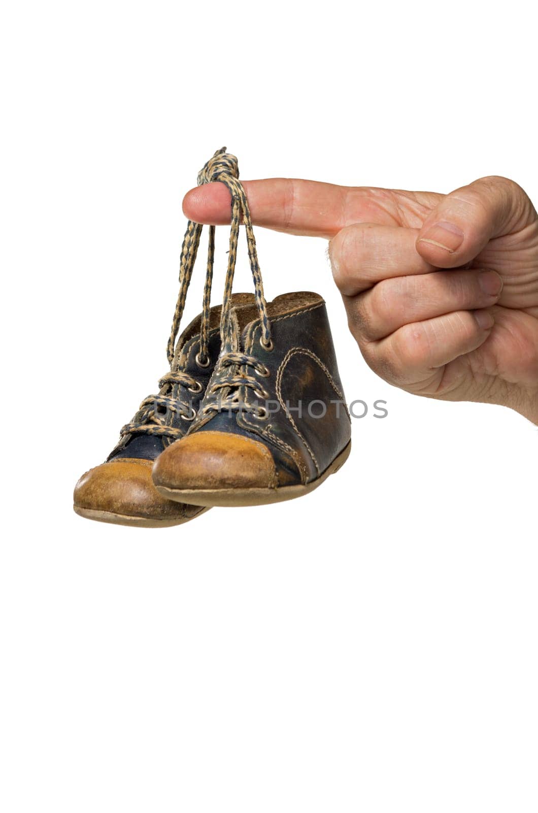 Blue Leather Baby Shoes