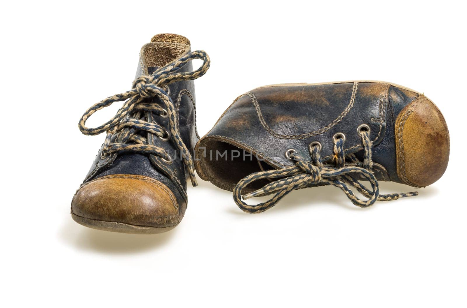 Blue Leather Baby Shoes
