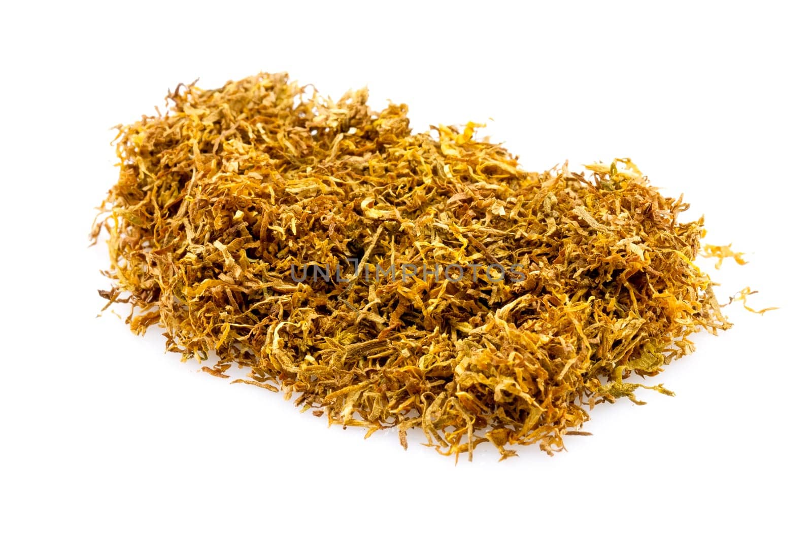 closeup heap of snuff used for rolling cigarettes