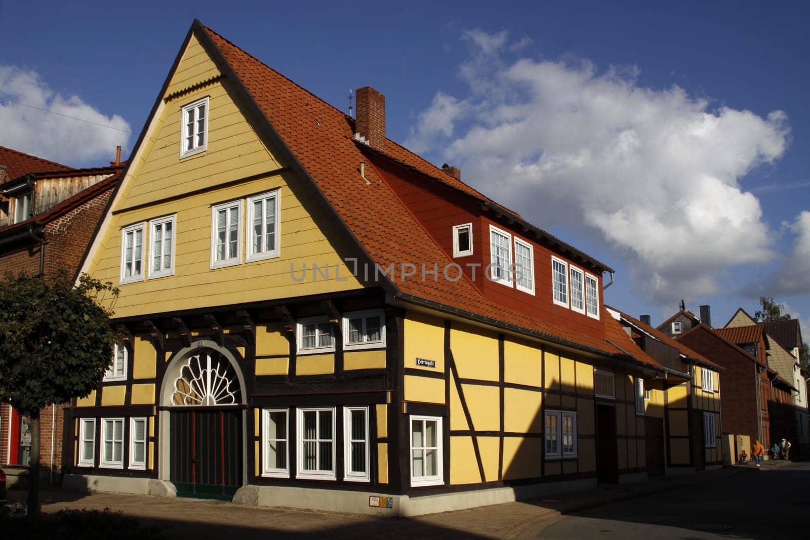 Yellow half-timbered house in Rinteln