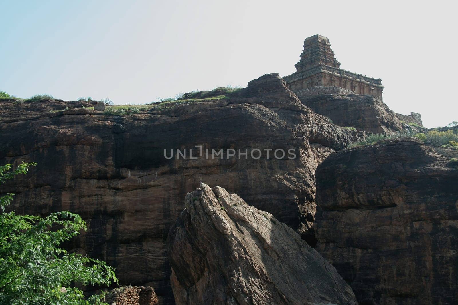 Upper Shivalaya Temple on northern hill at Badami, Karnataka, India, Asia