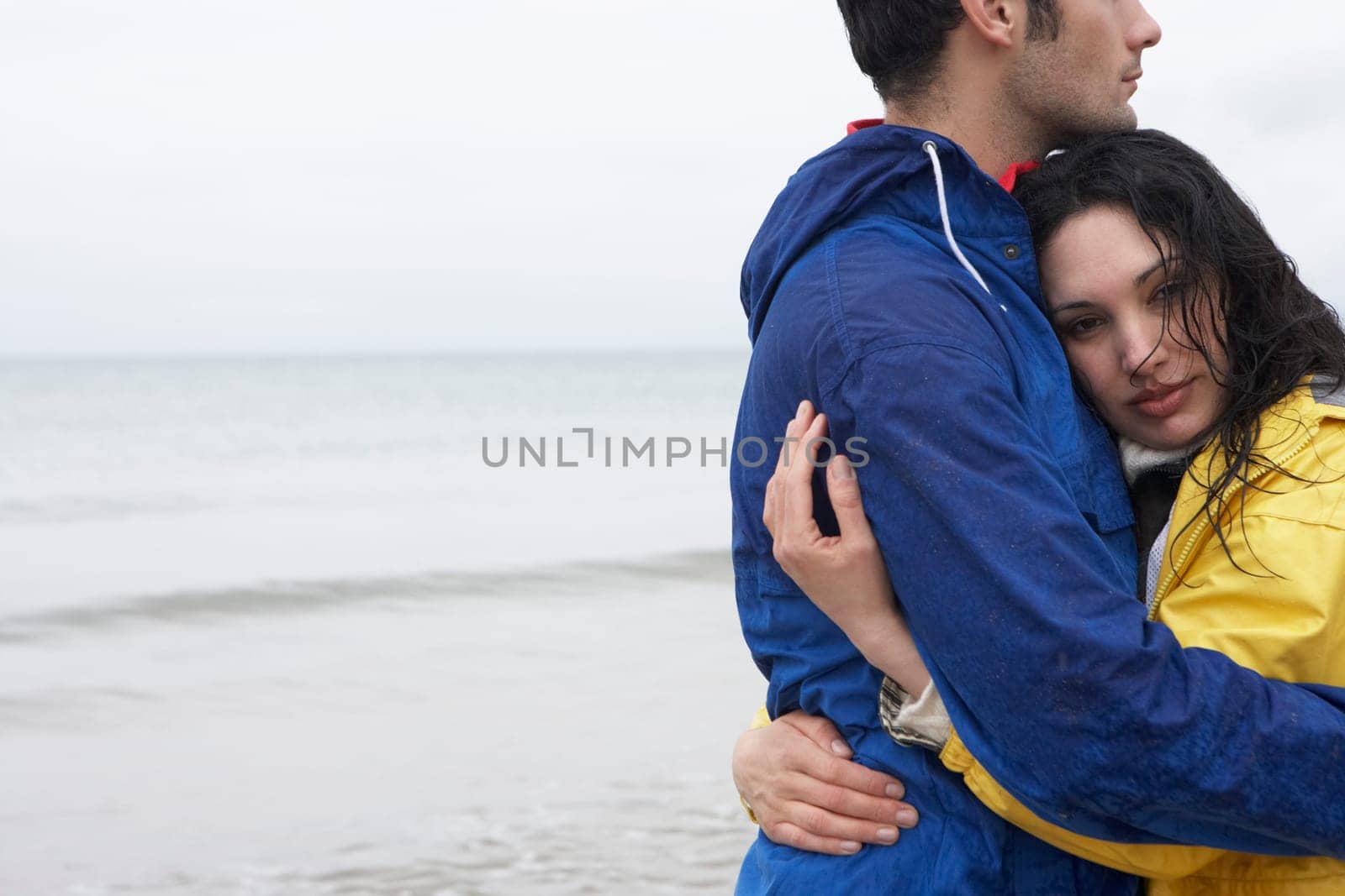Couple on beach in love