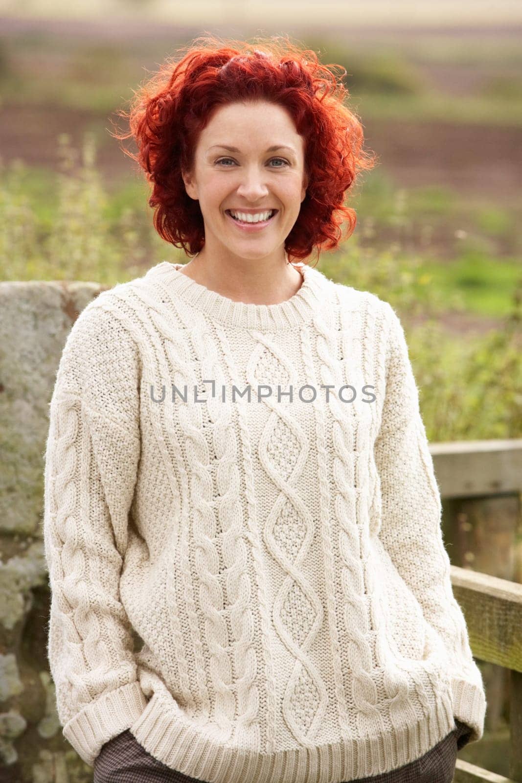 Woman in countryside