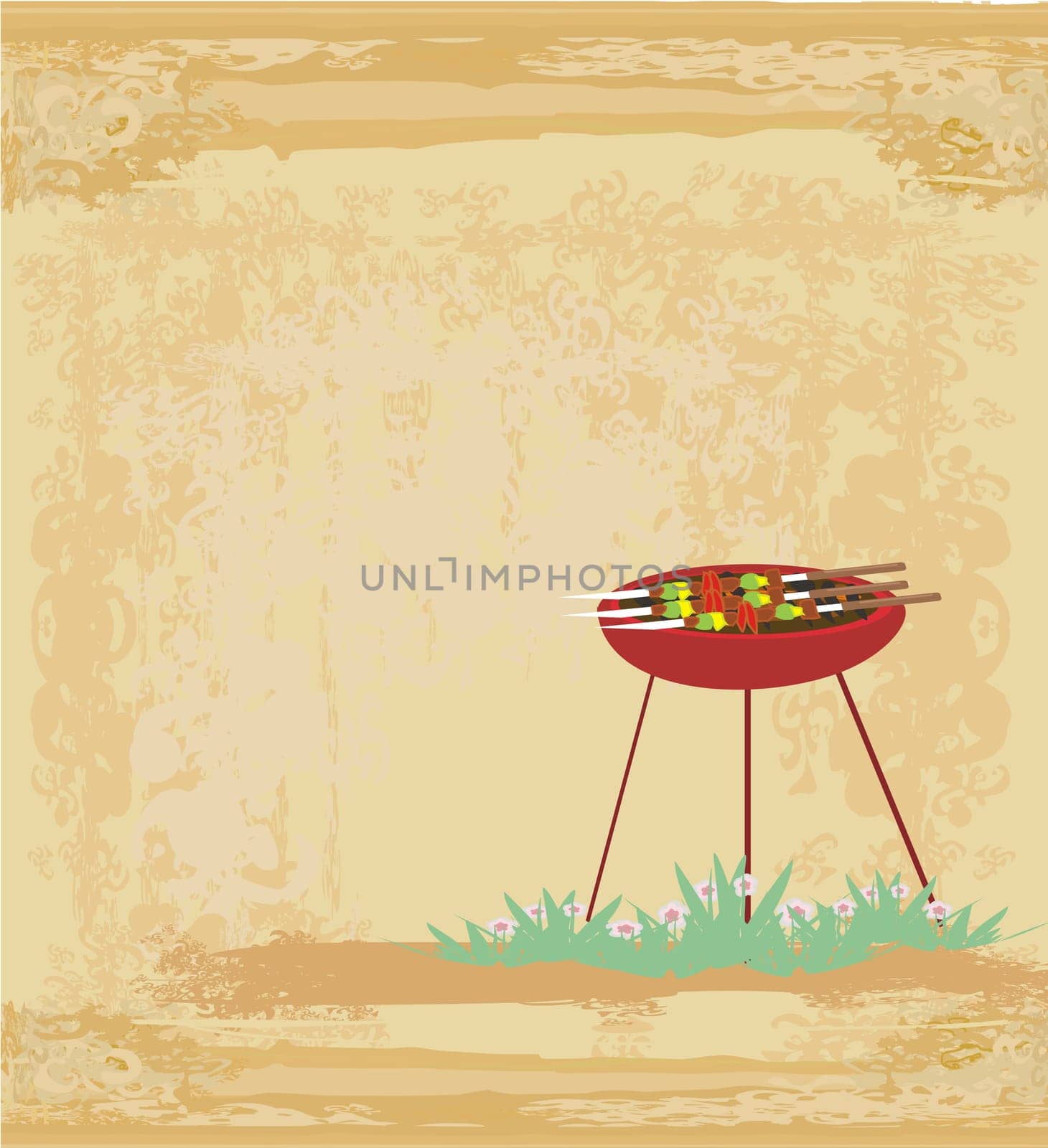 grunge Barbecue Party Invitation
