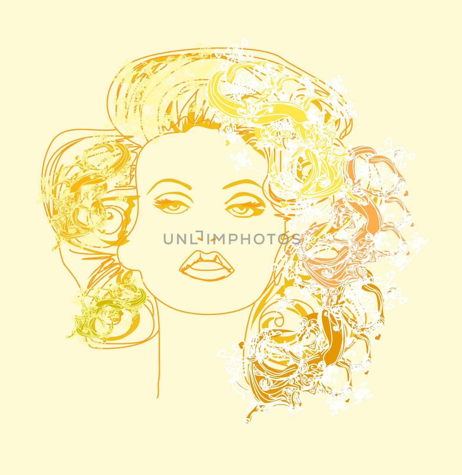 Abstract Beautiful Woman Portrait