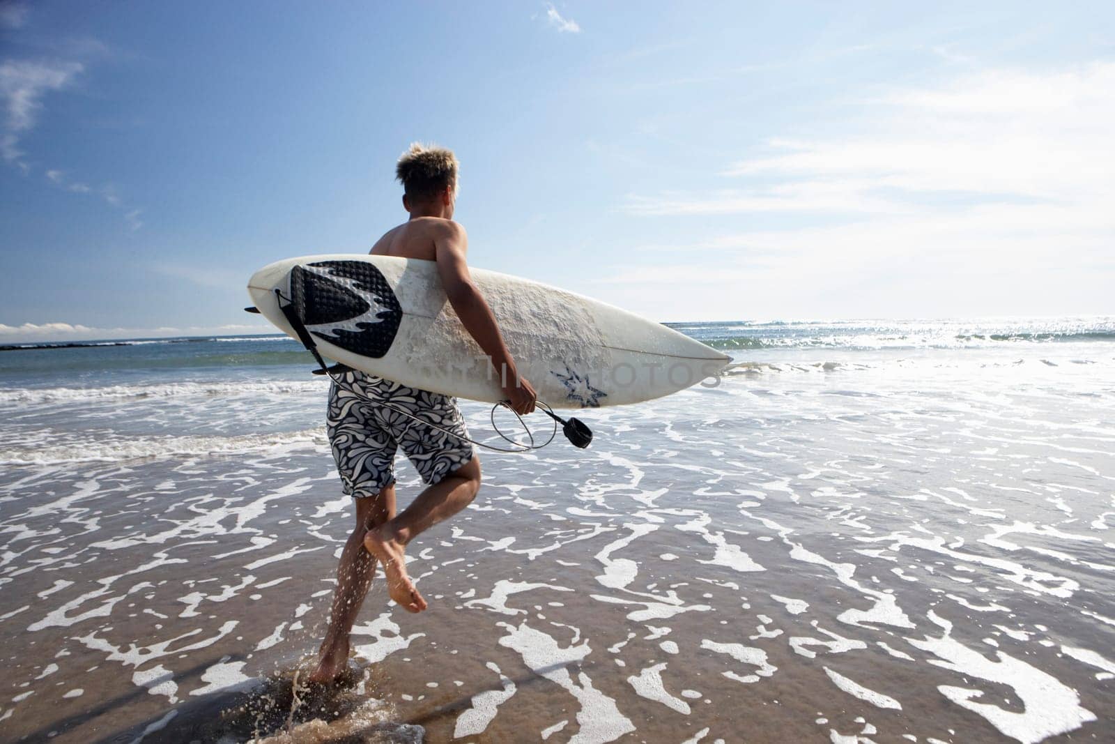 Boys surfing