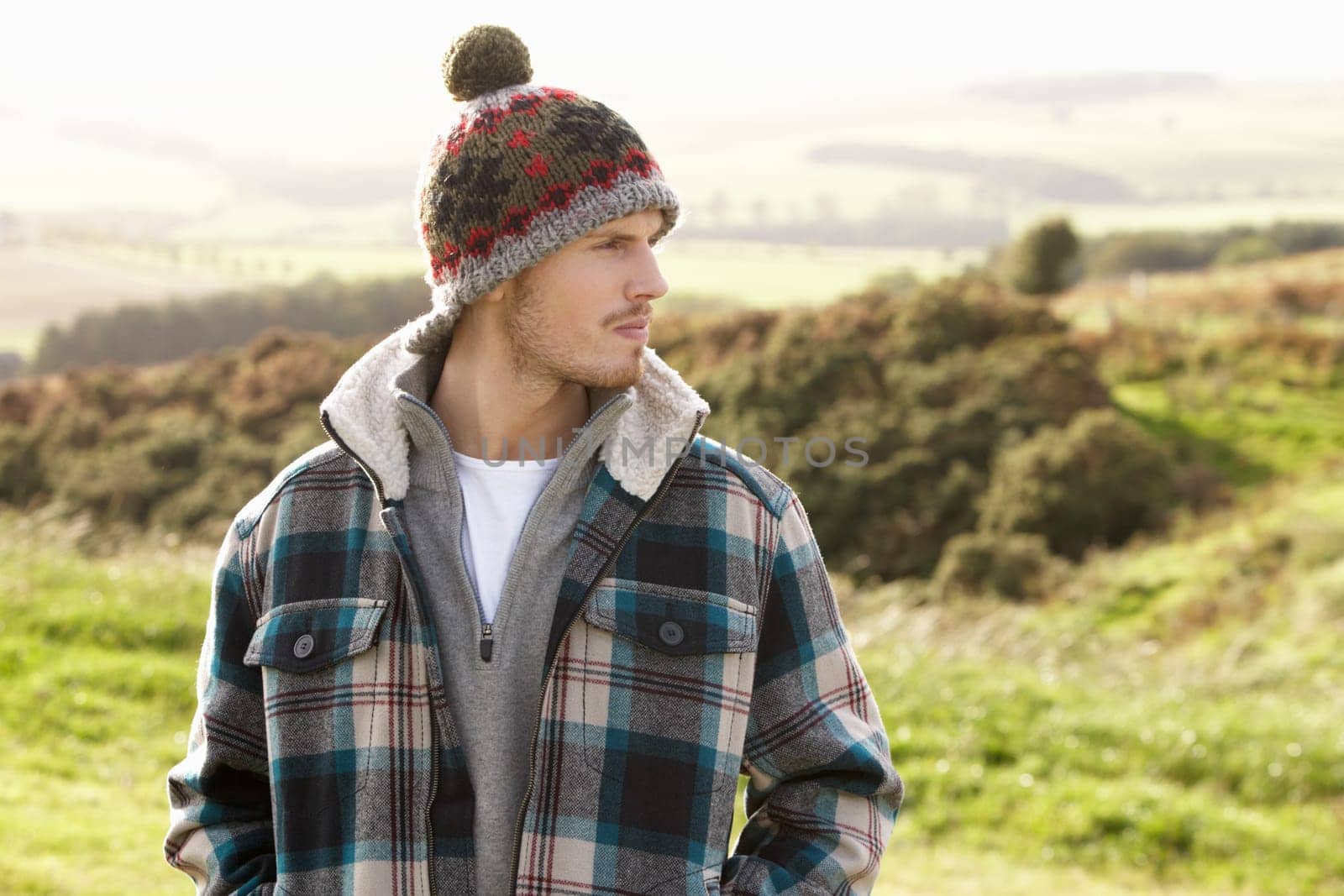 Young man in the country