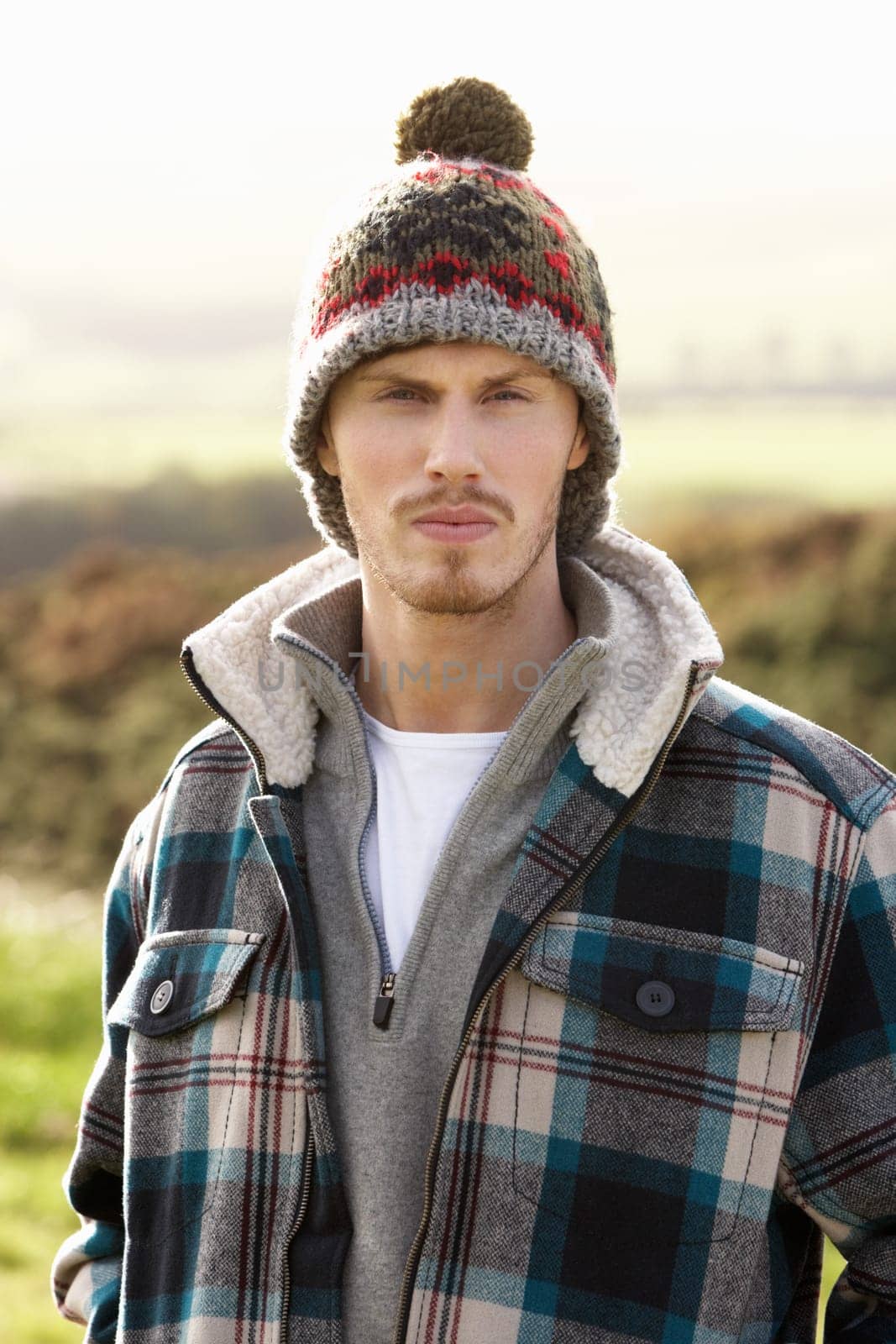 Young man in the country