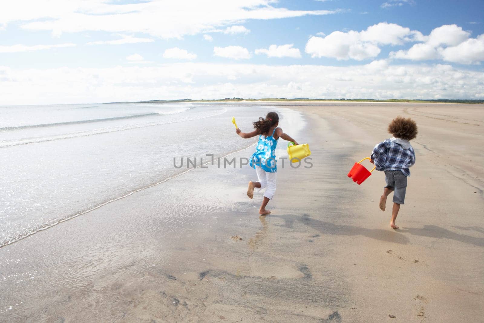 Children playing on beach