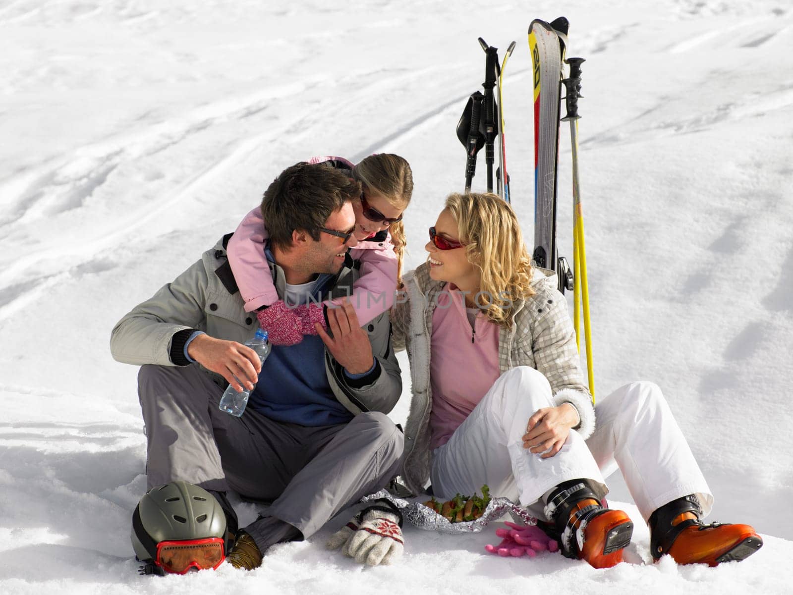 Young Family On Ski Vacation