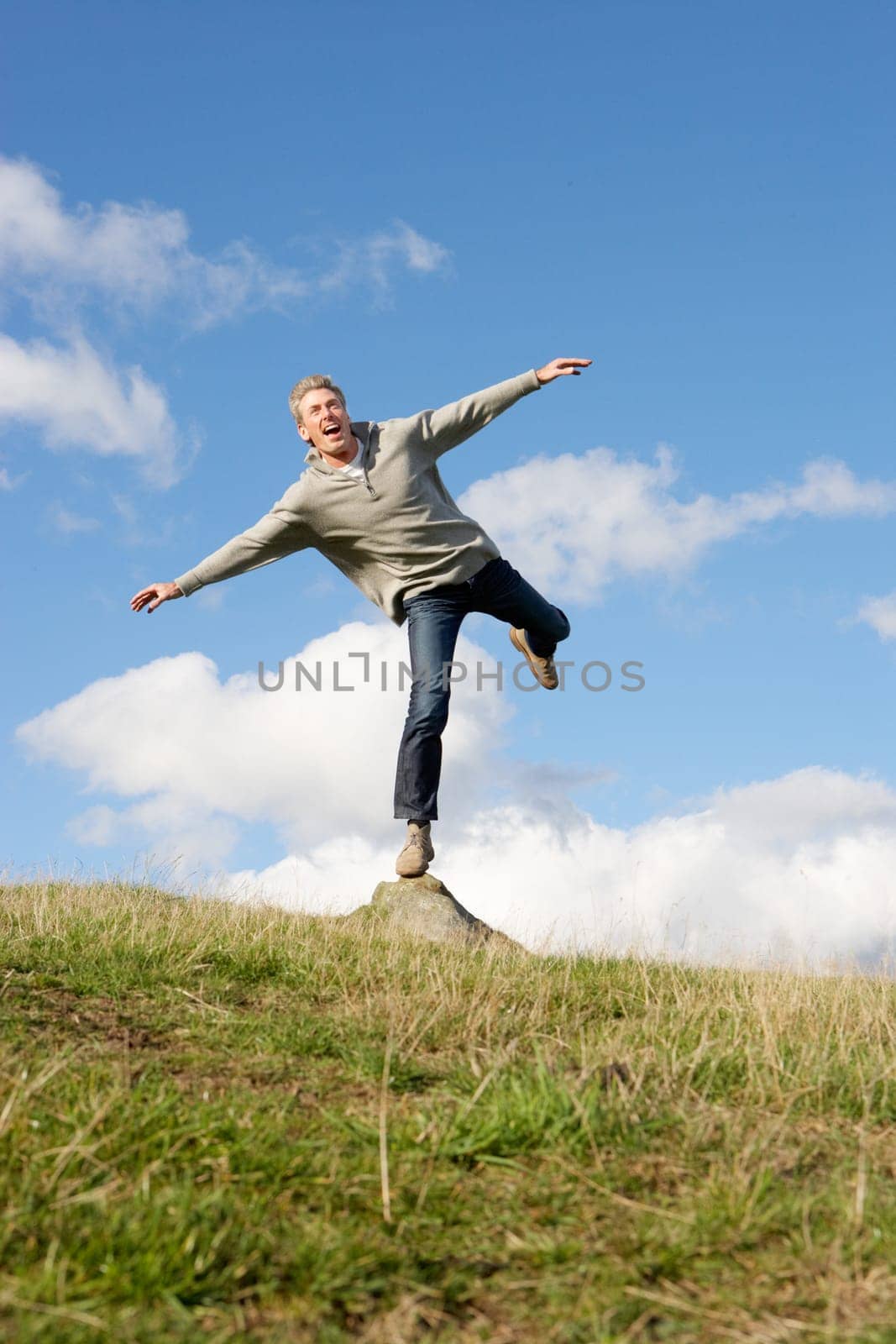 Man in countryside