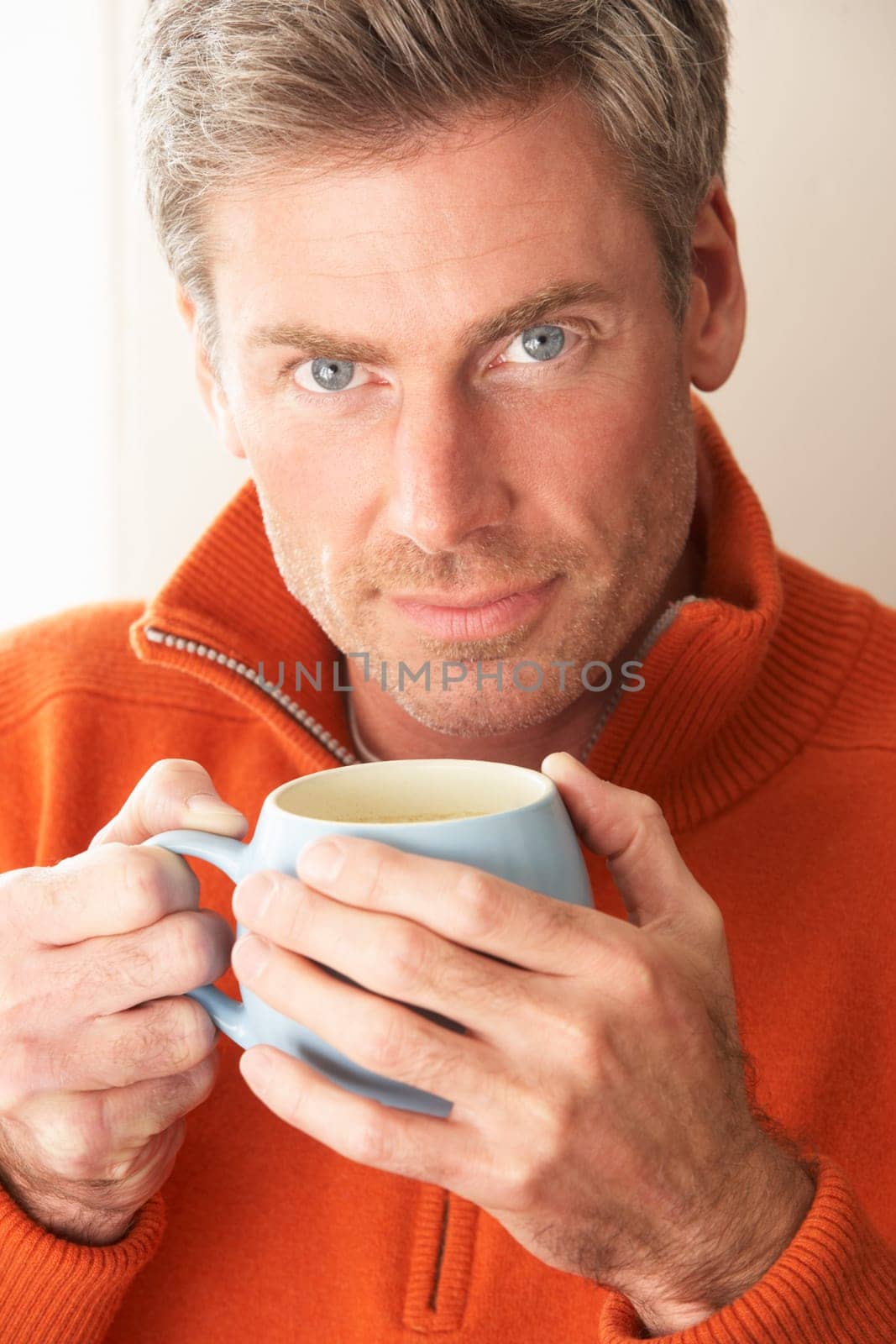 Man with hot drink