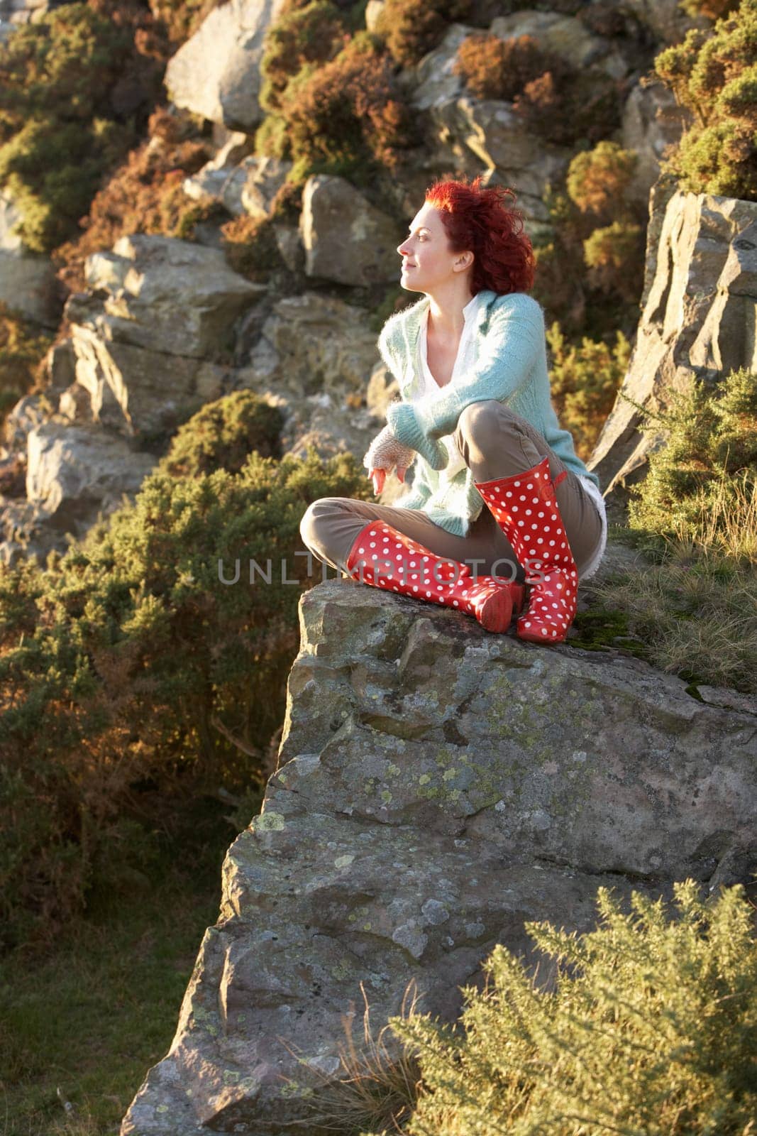 Woman in countryside