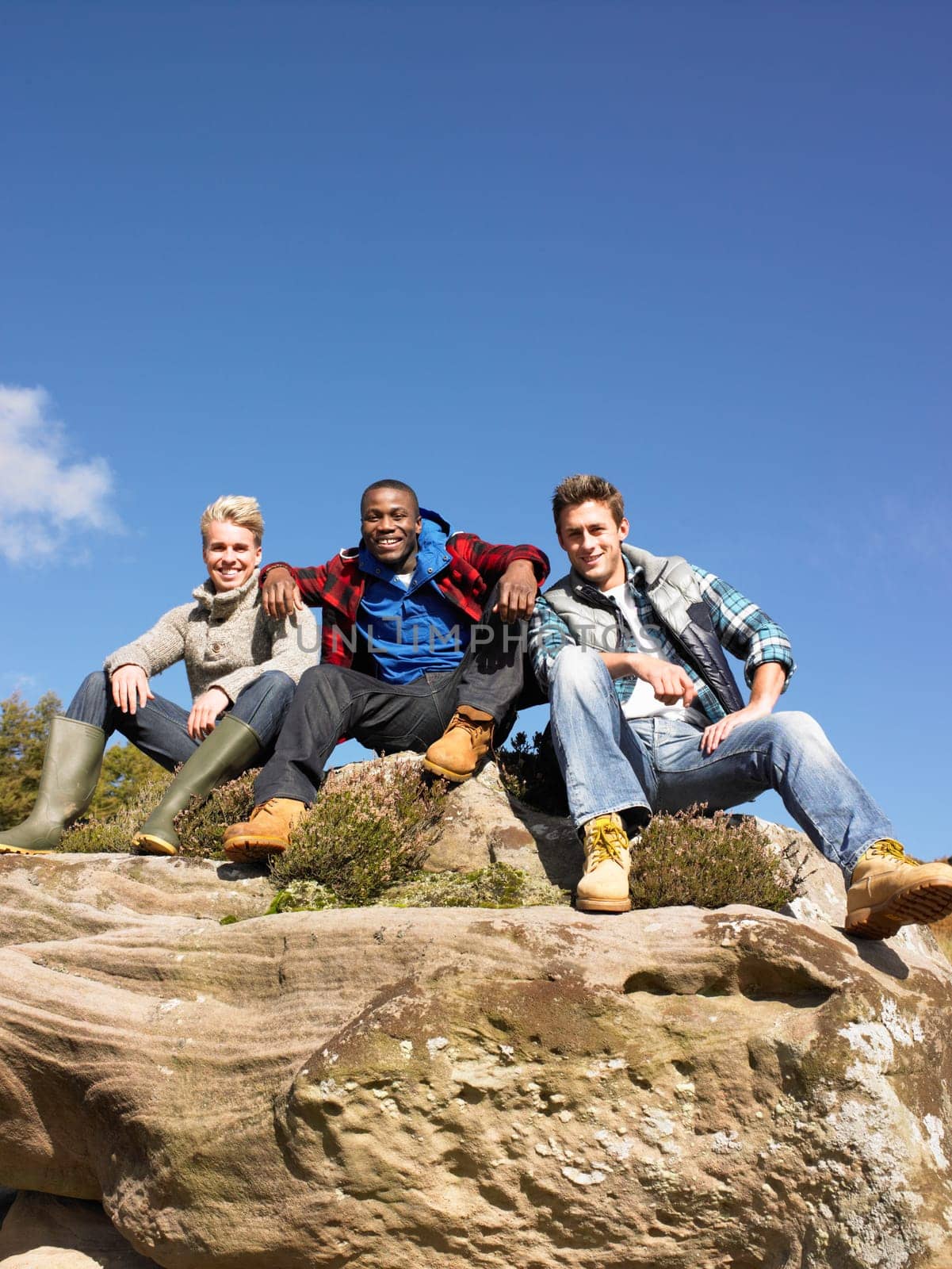 Young men in the country