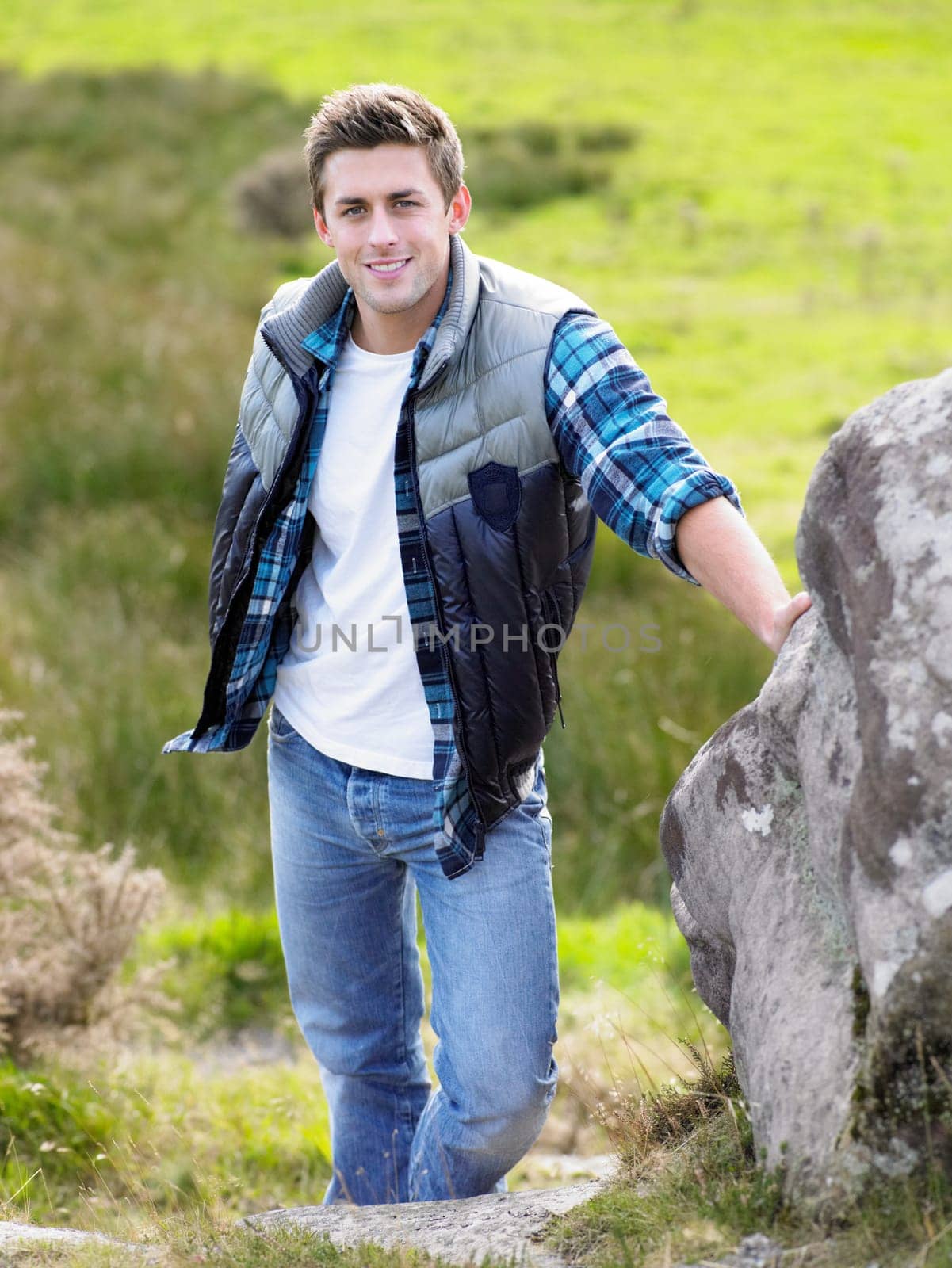 Young man in the country