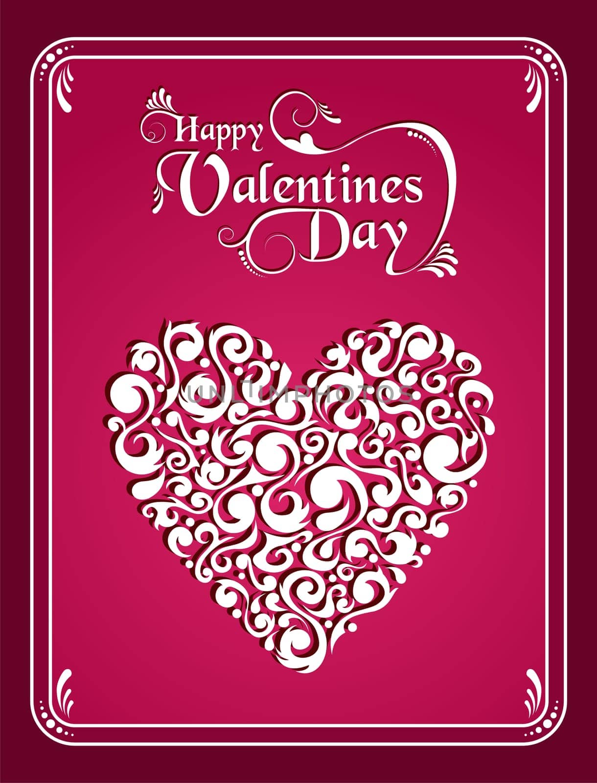 Romantic pink floral design Valentines day background. Vector file available.