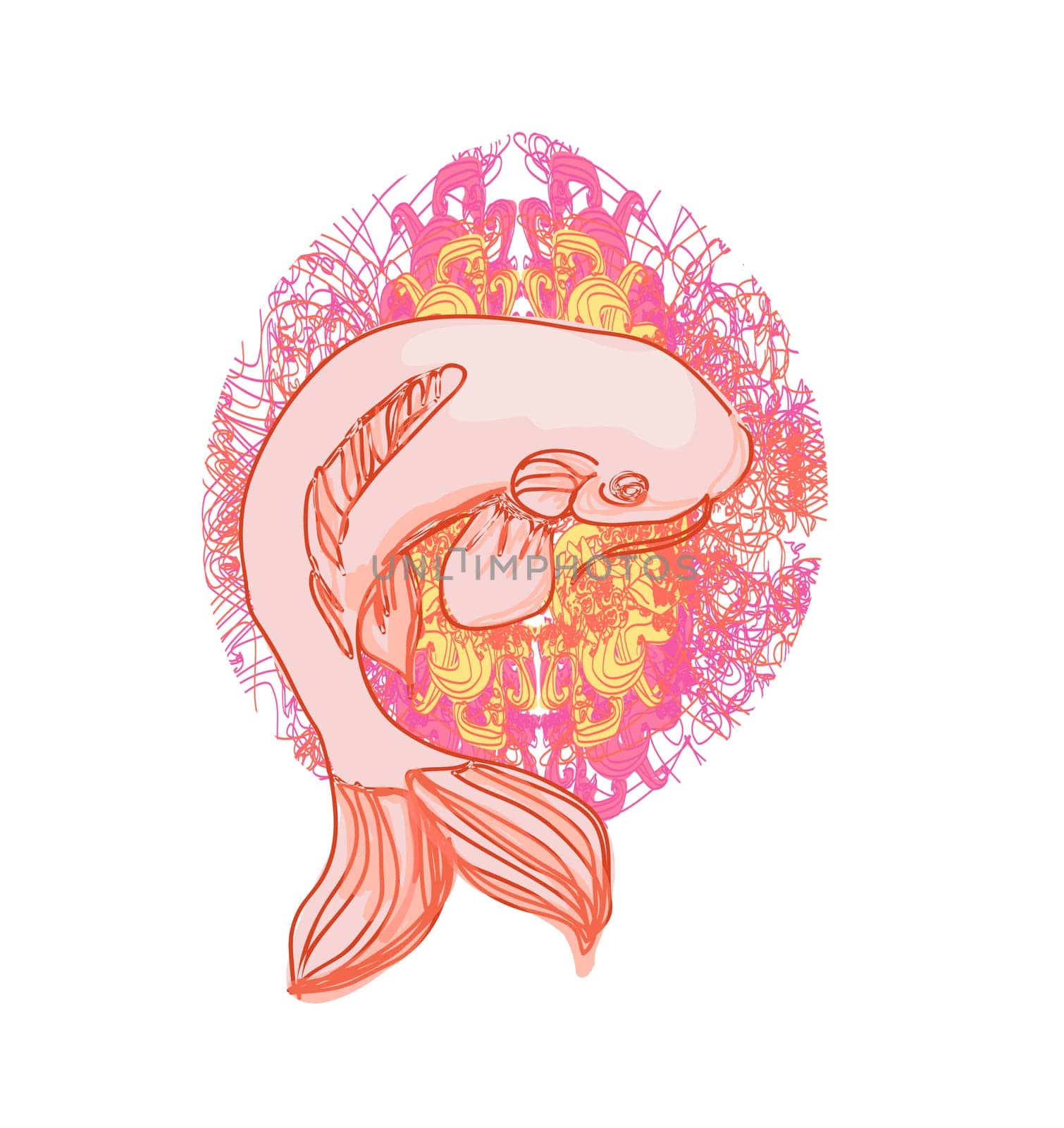 japanese koi vector background