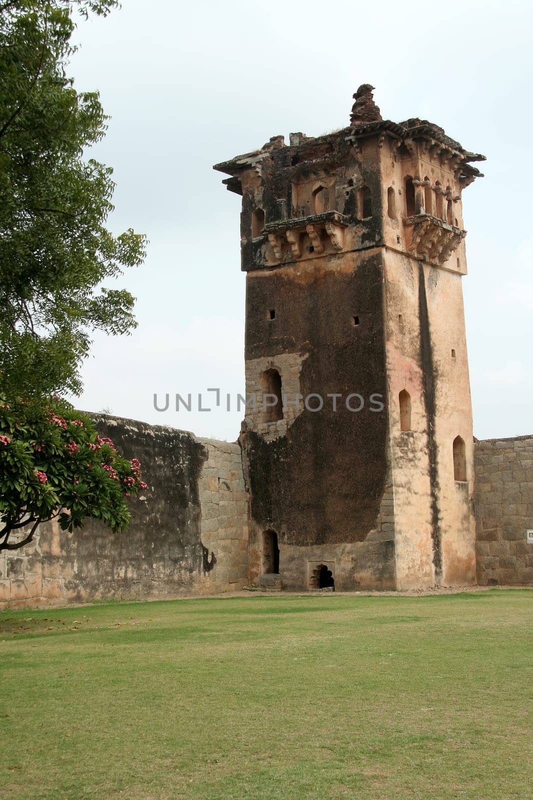 Watch Tower near queen&#039 s palace and Lotus Mahal at Hampi. Karanataka, India, Asia